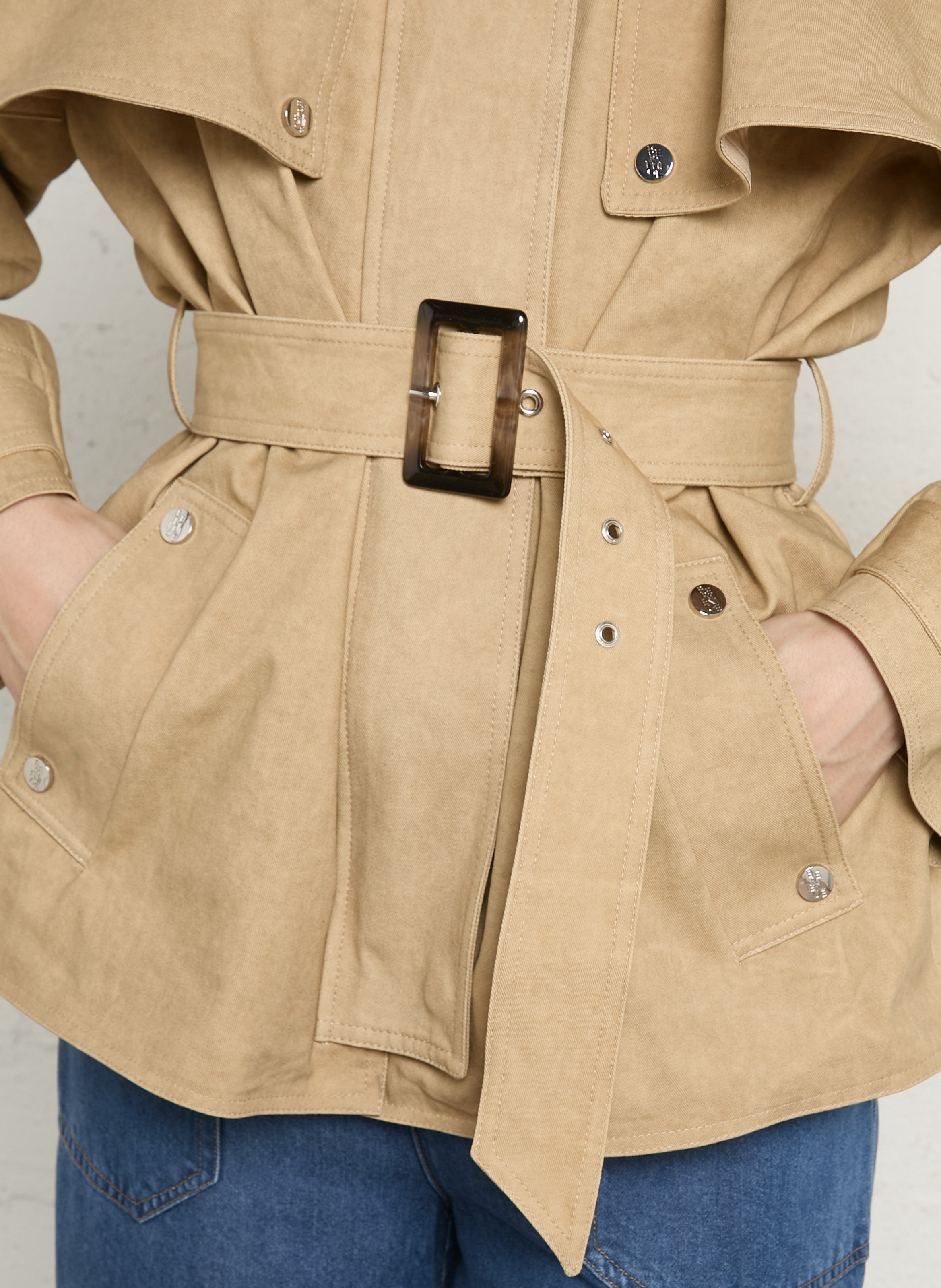 Trenchcoat met klassieke kraag BERENICE Beige