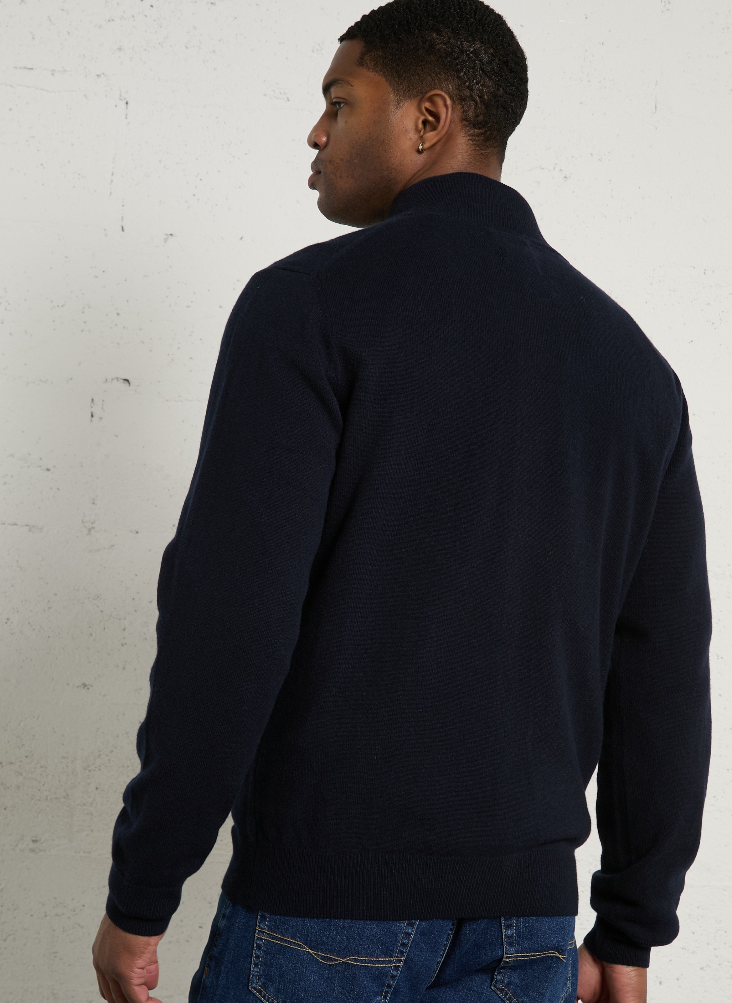 Sweat zippé col montant GANT Bleu