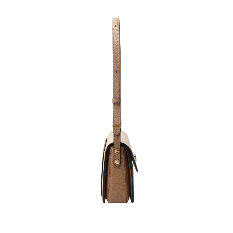 Crossbody bag in cowhide leather Brown