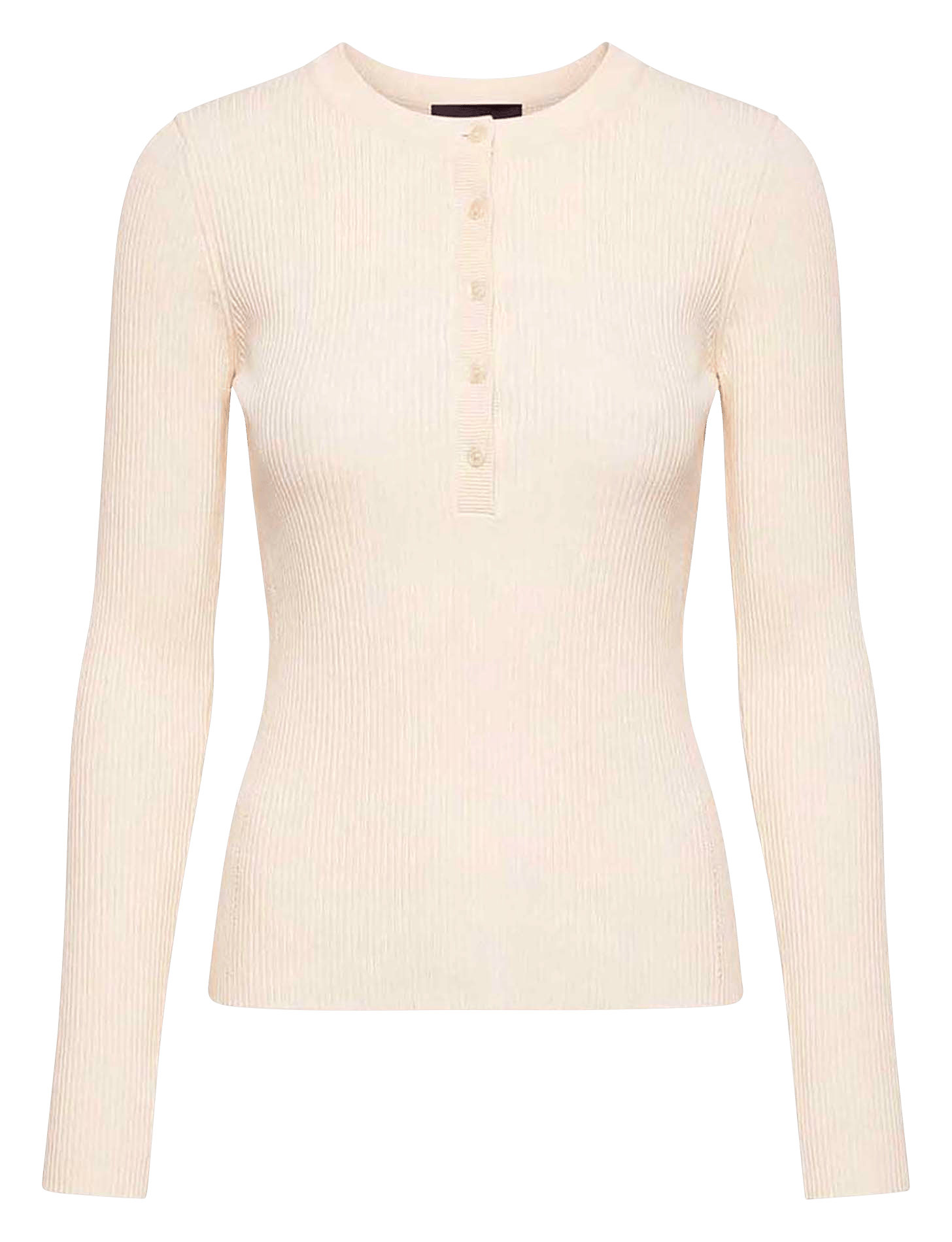Pull ajusté col rond en maille TARA JARMON Beige