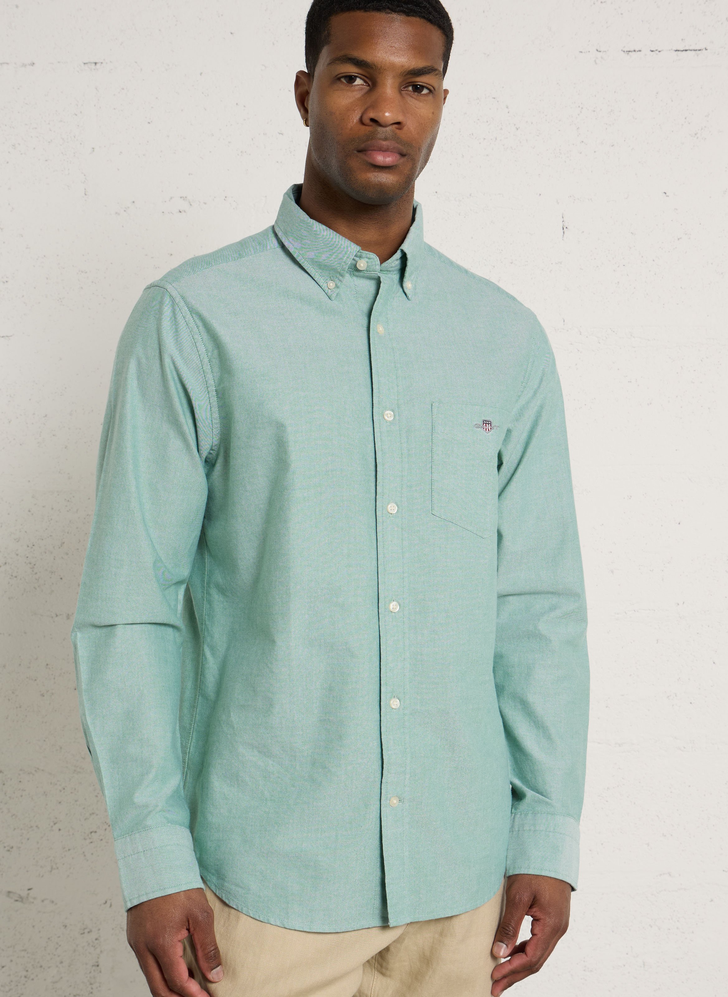 Chemise regular-fit col américain en coton GANT