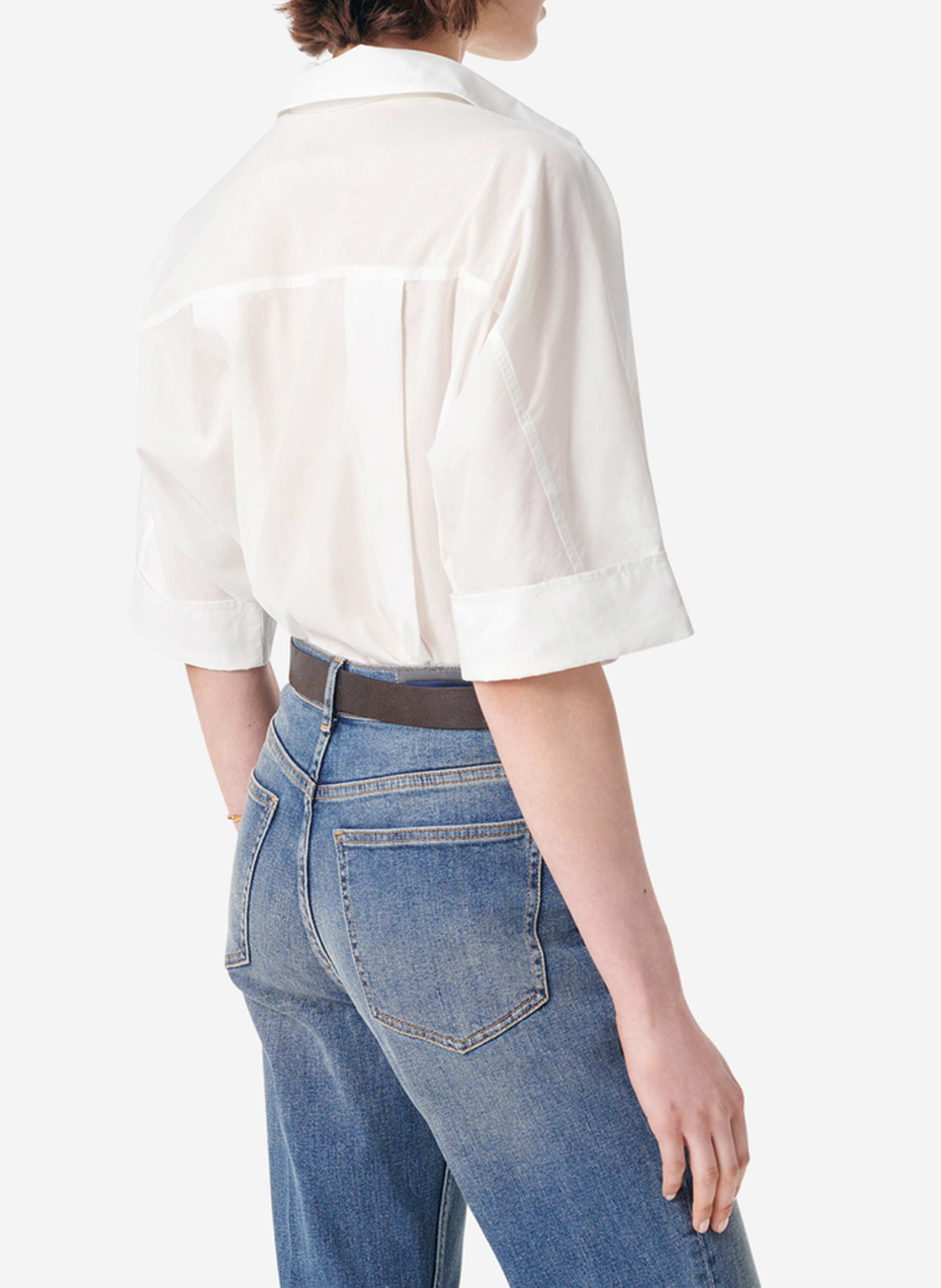 Short shirt with classic collar VANESSA BRUNO White