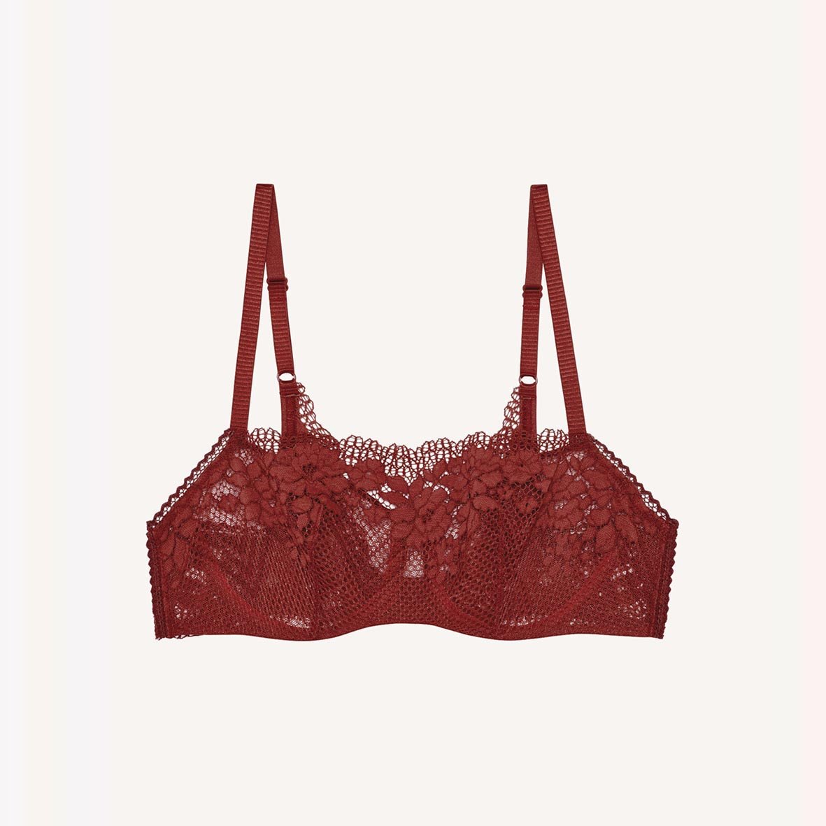 Soutien-gorge bandeau avec armatures Rouge