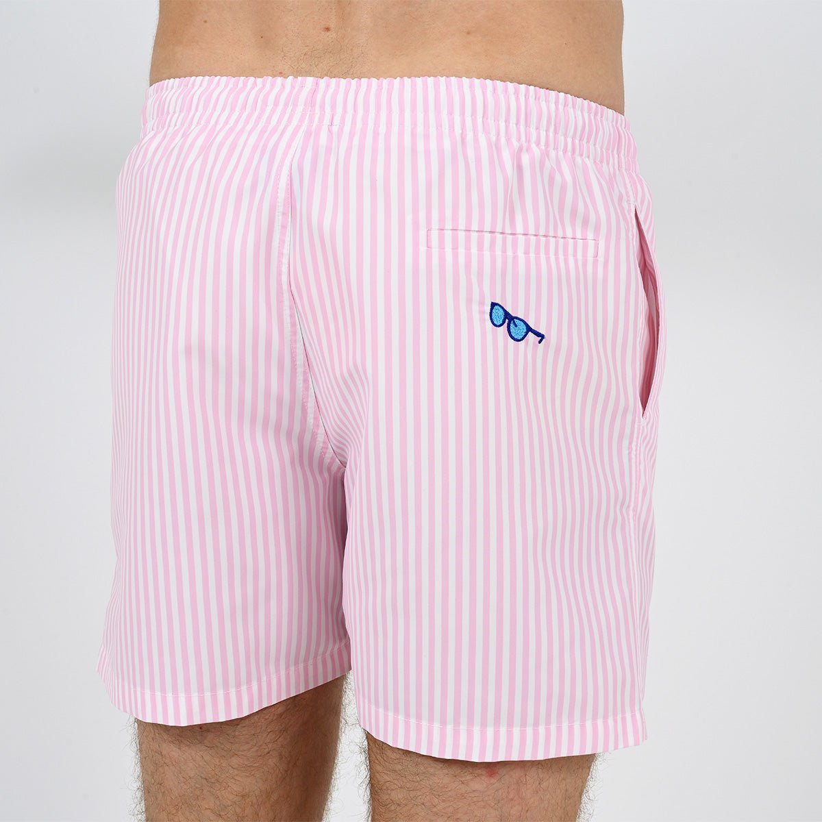 Striped solar swim shorts VENDREDI SWIMWEAR Pink