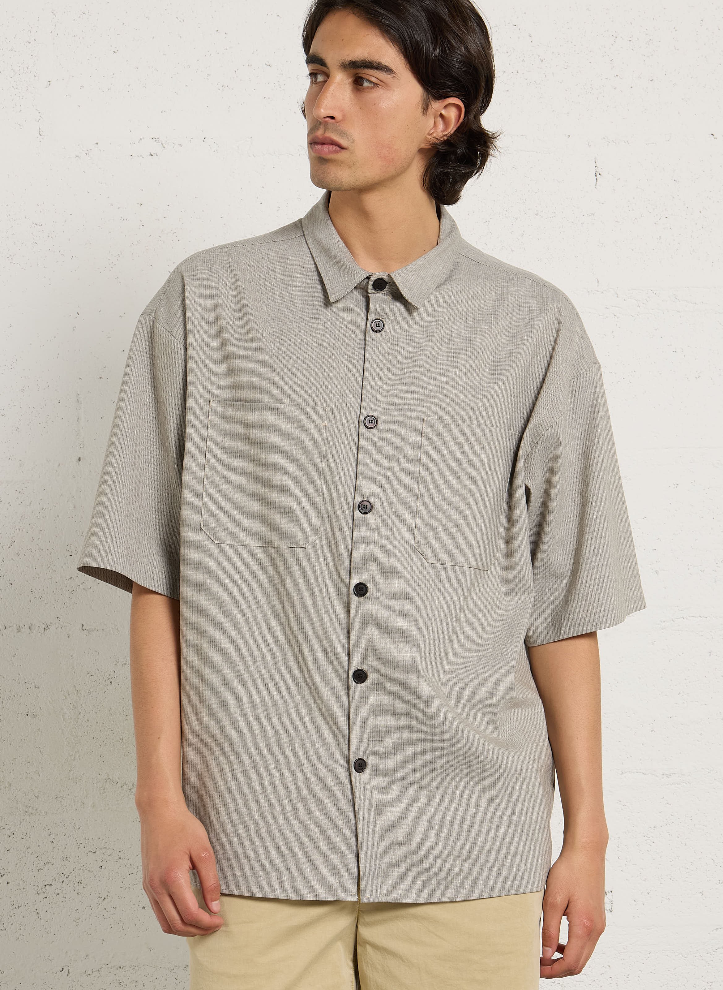 Blouse met korte mouwen en print IMPERIAL Grijs