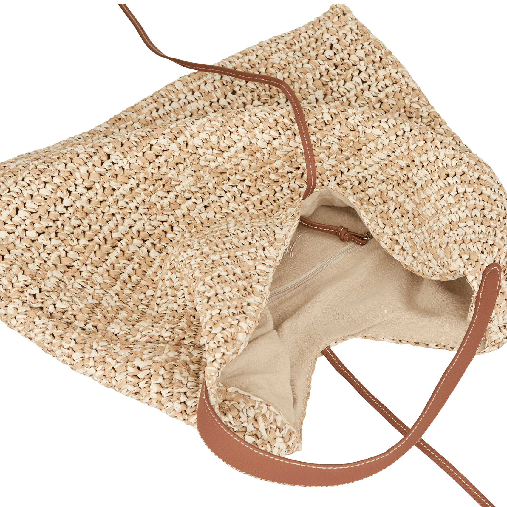 Rieten shopper BECKSONDERGAARD Beige