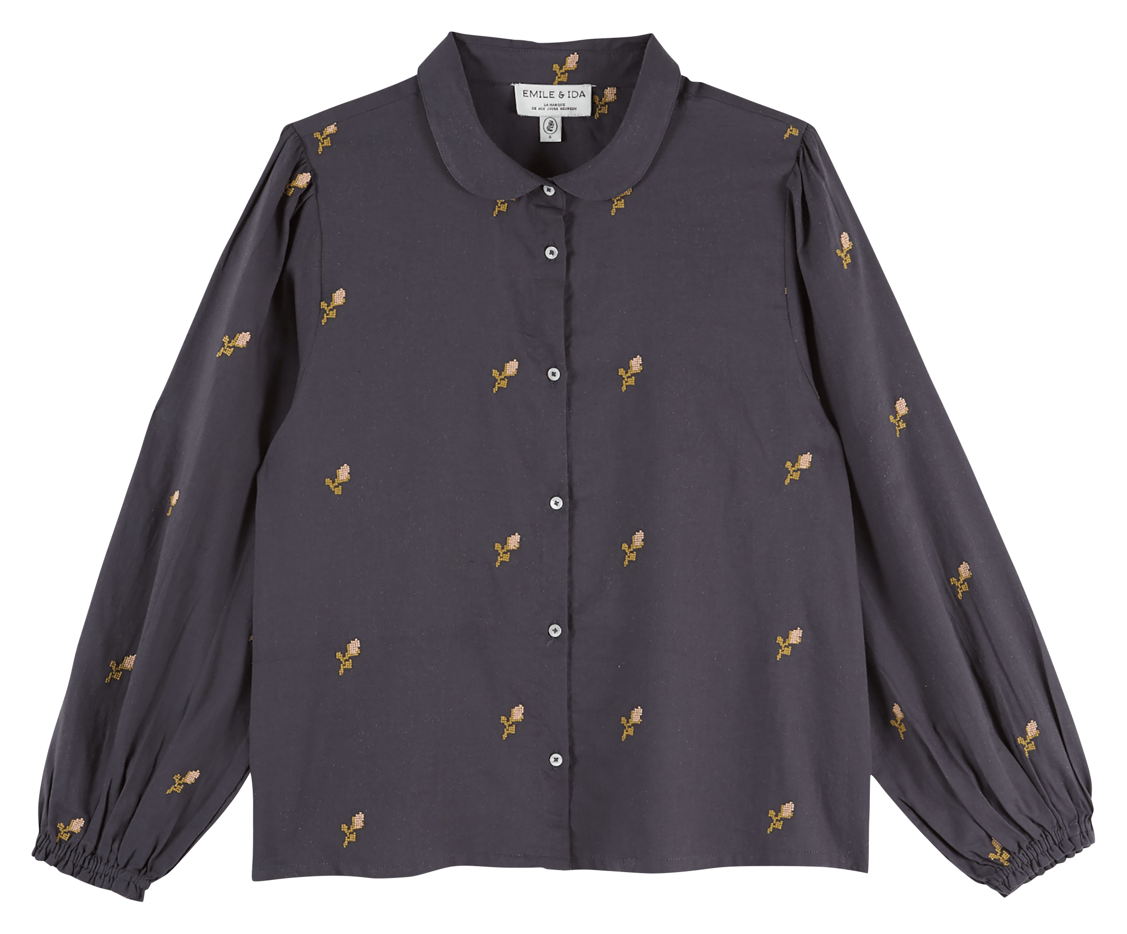 Loose-fit organic cotton shirt EMILE ET IDA Black