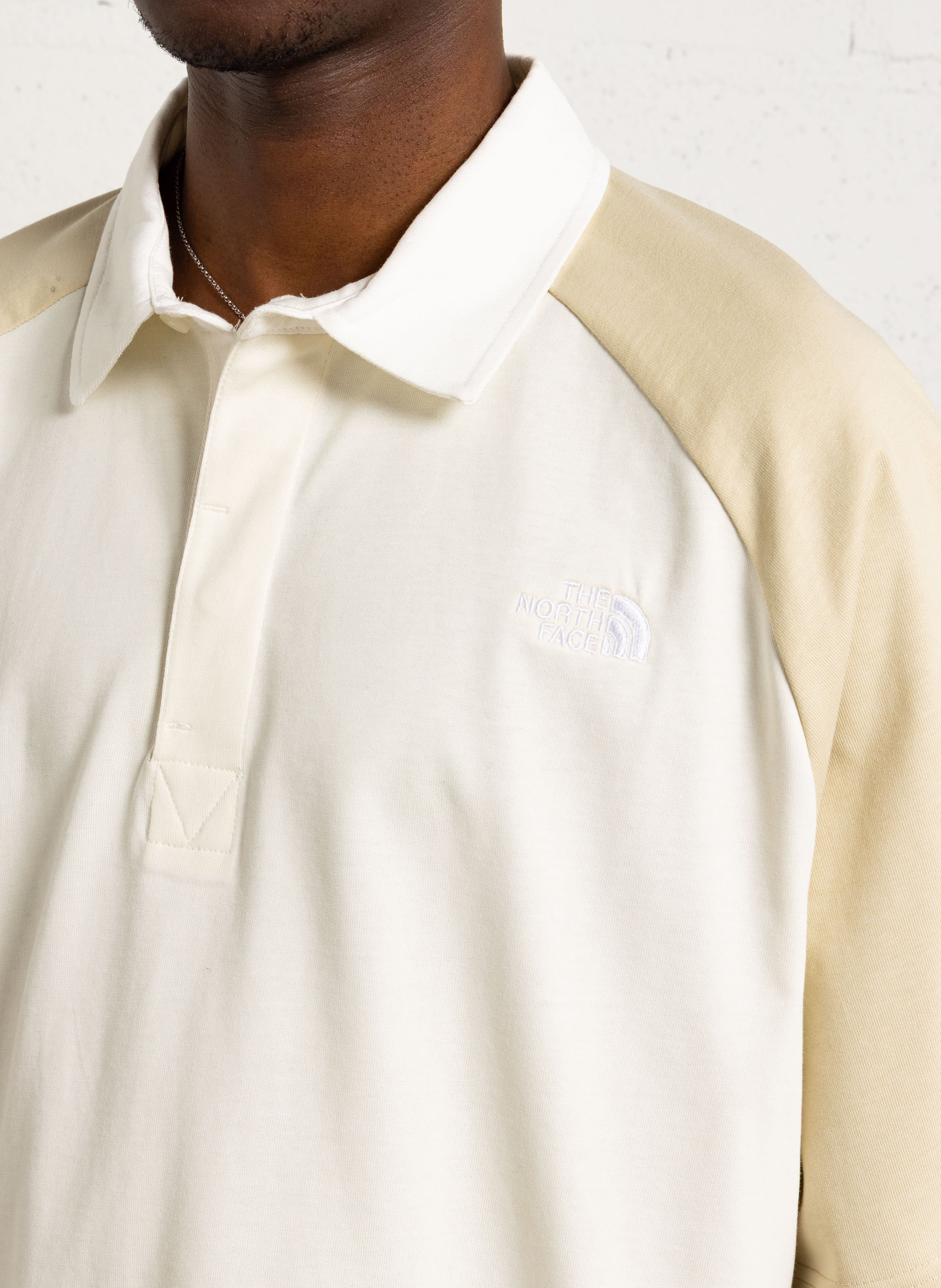 Rechte polo met borduursel van katoen THE NORTH FACE Wit