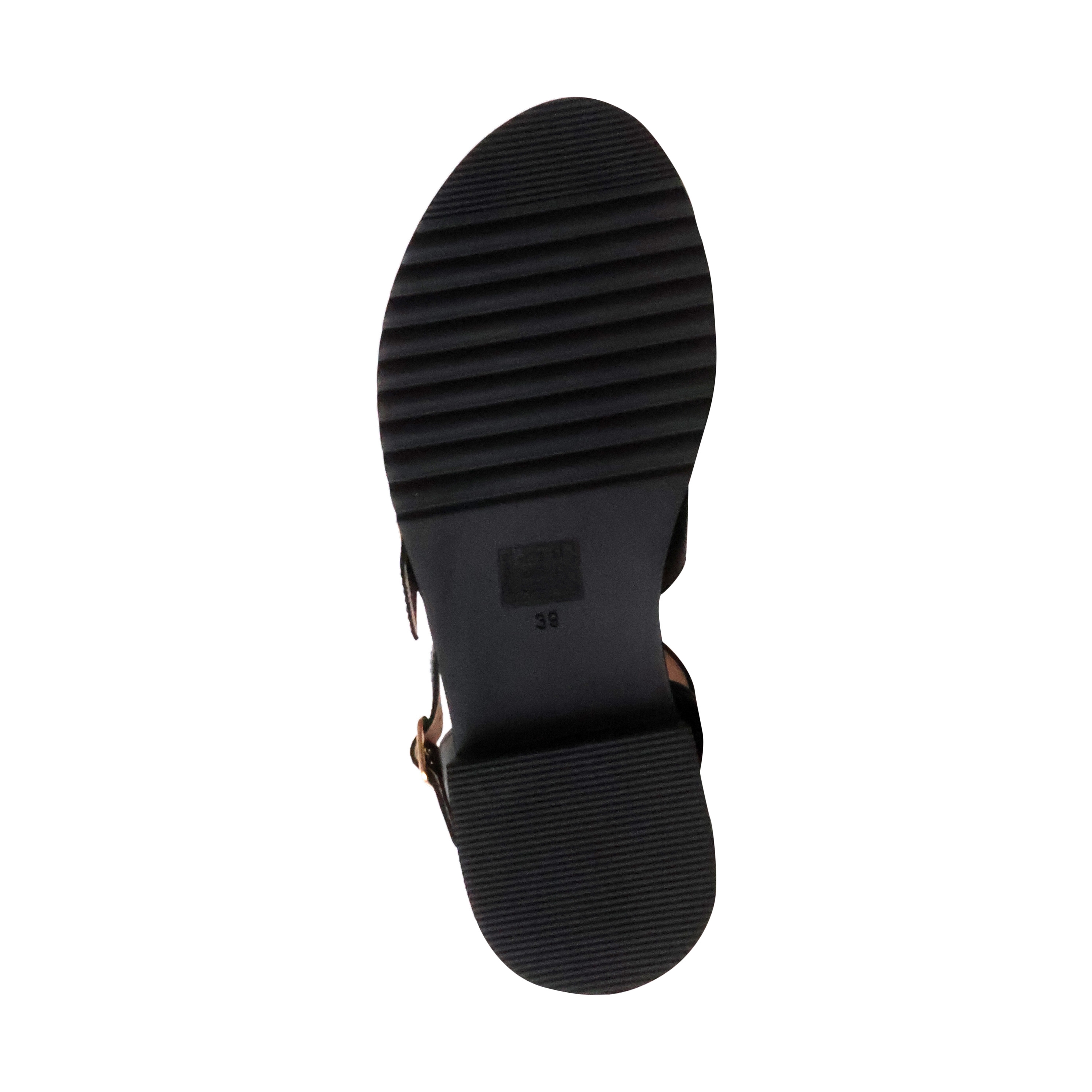 Claudia leather sandals EMILIE KARSTON Black