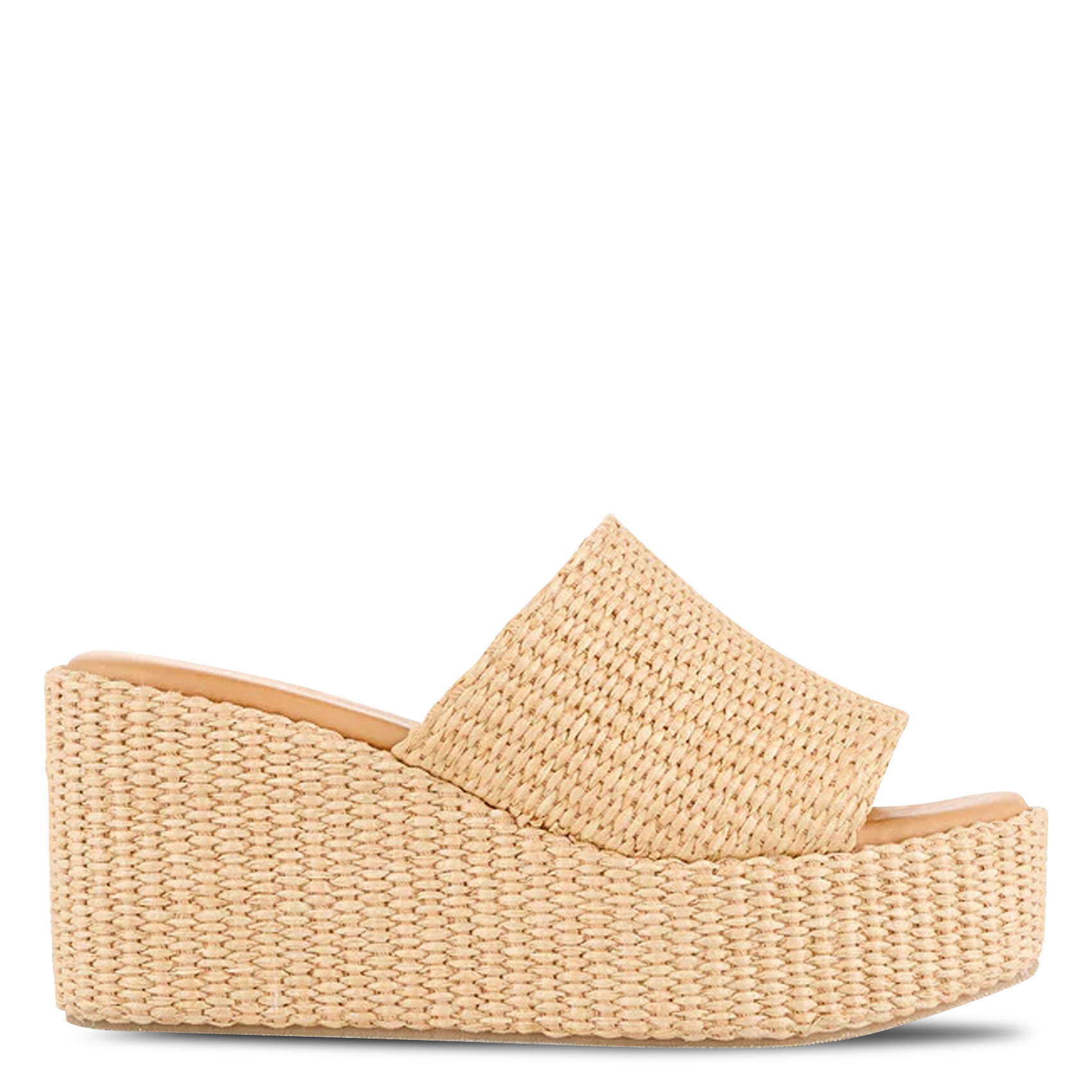 Offene Espadrilles aus Raffia COSMOPARIS Beige