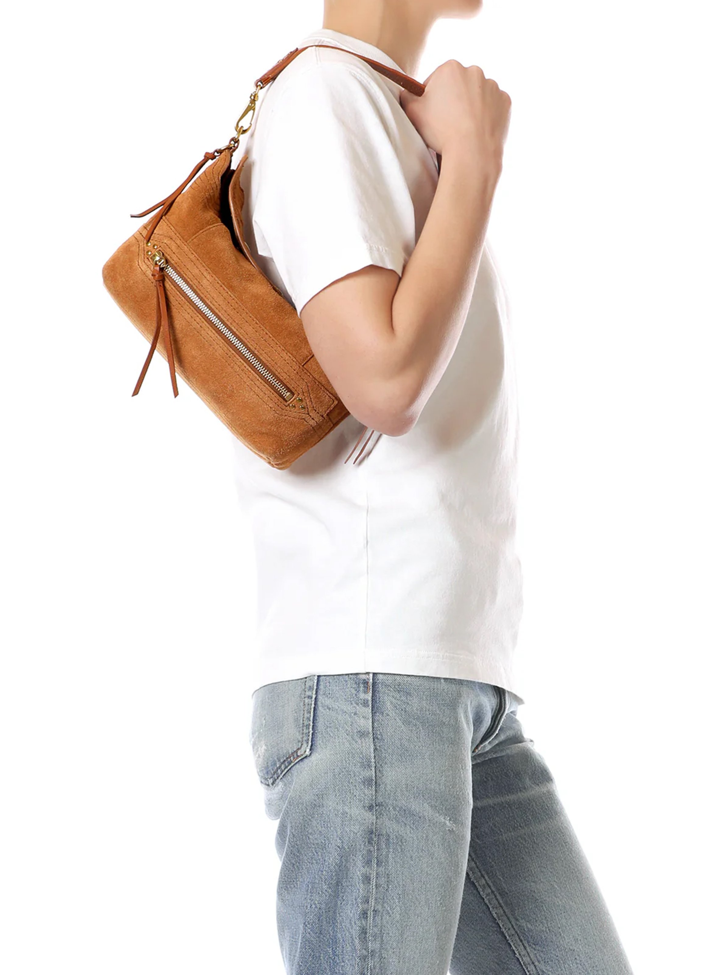 Velvet handbag JEROME DREYFUSS Brown