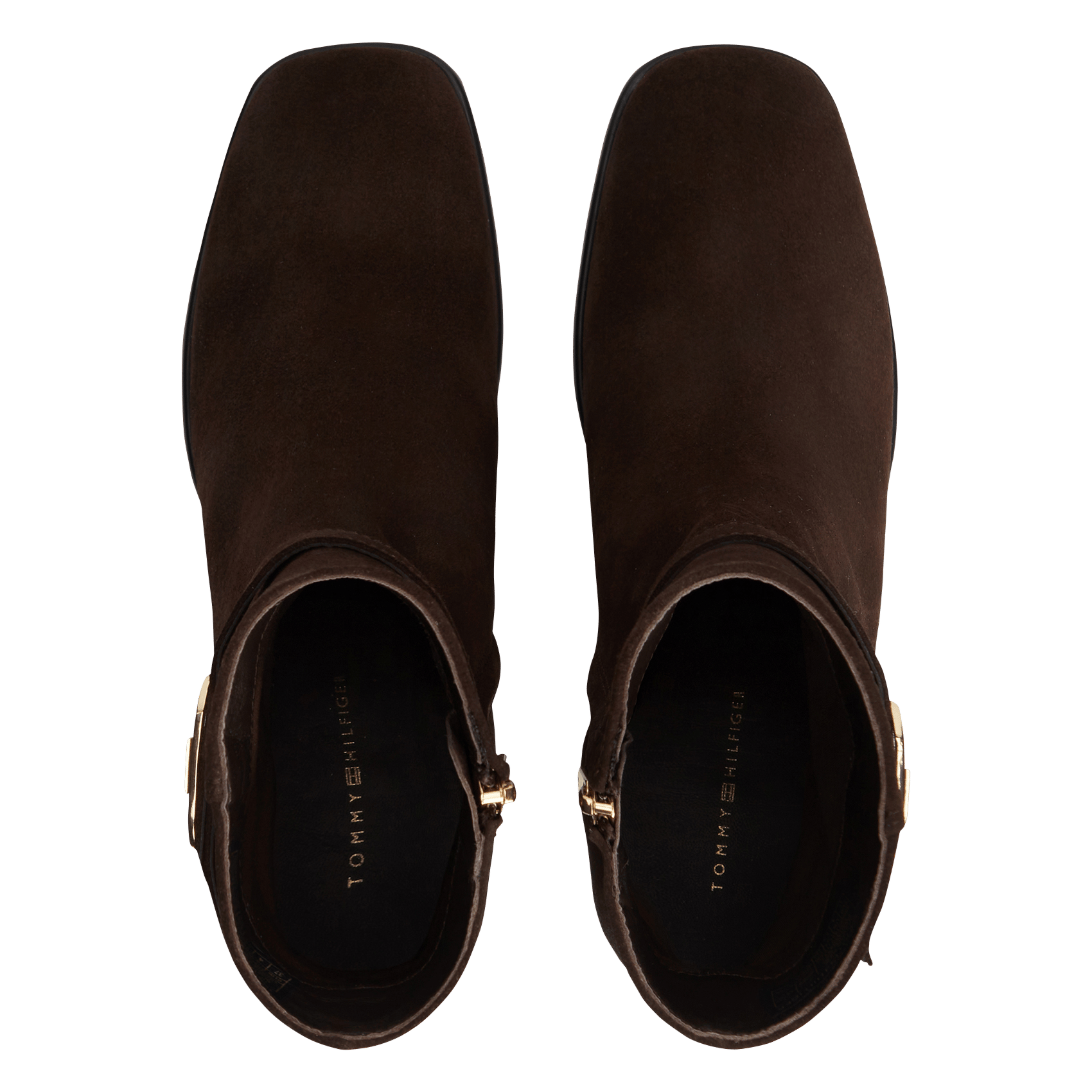 Suede leather ankle boots TOMMY HILFIGER Brown