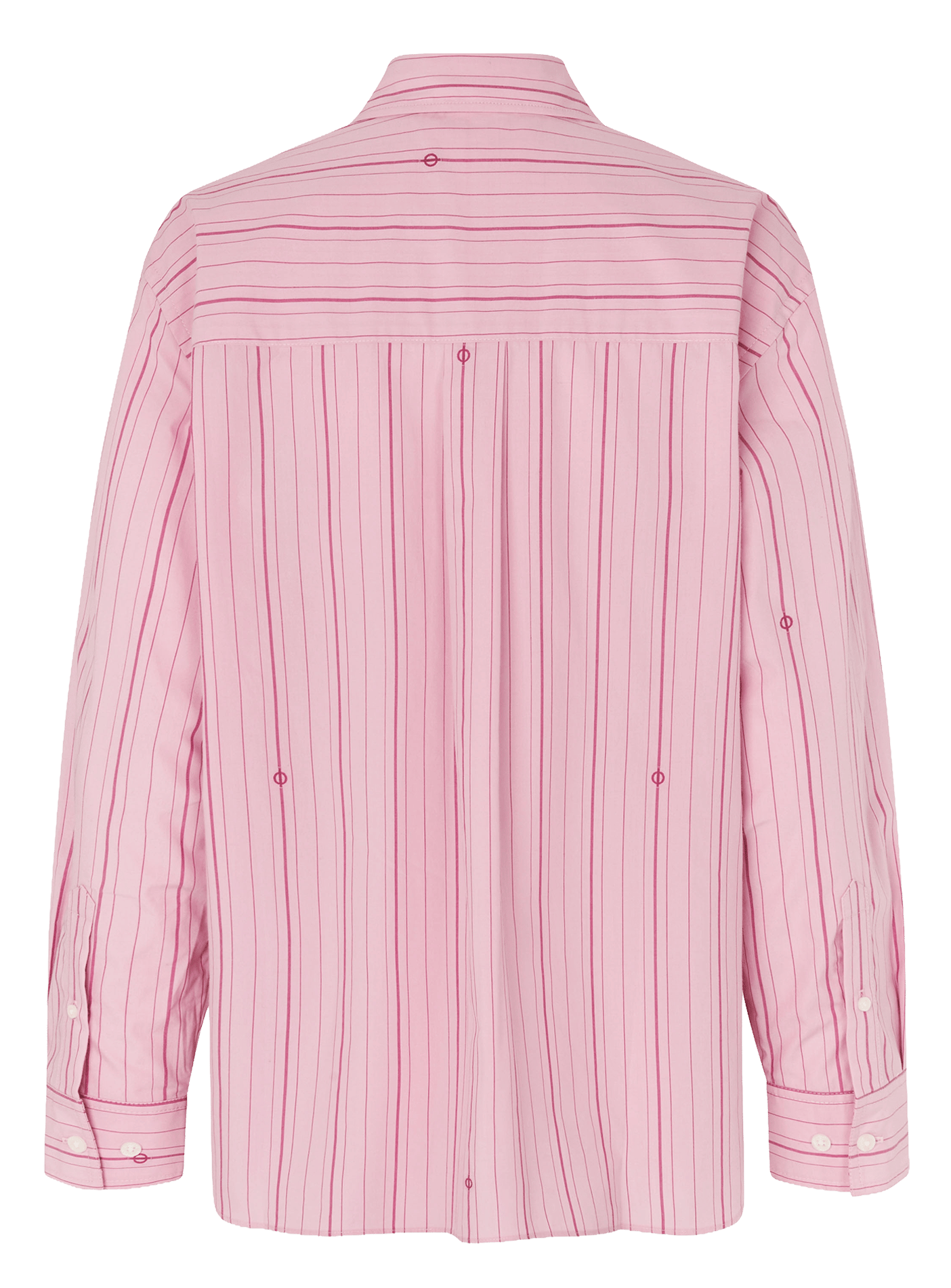 Chemise droite col classique rayée en coton bio SAMSOE SAMSOE Rose