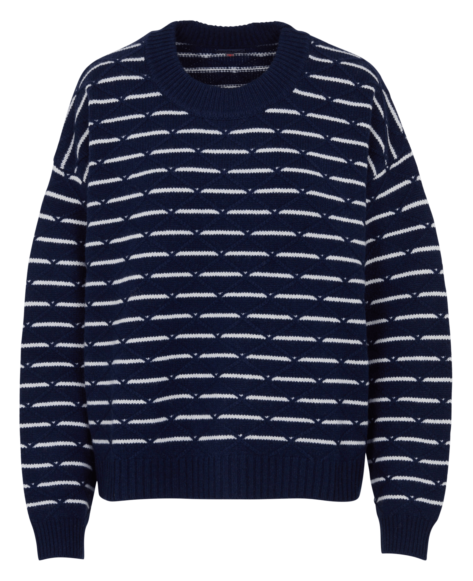 Gerader gestreifter Wollpullover BENSIMON Blau