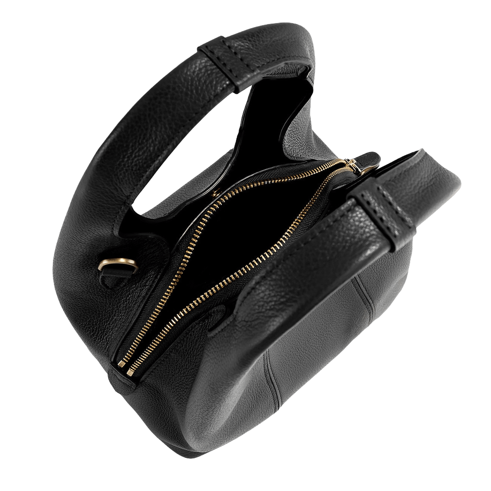 Grained leather shoulder bag LE TANNEUR Black