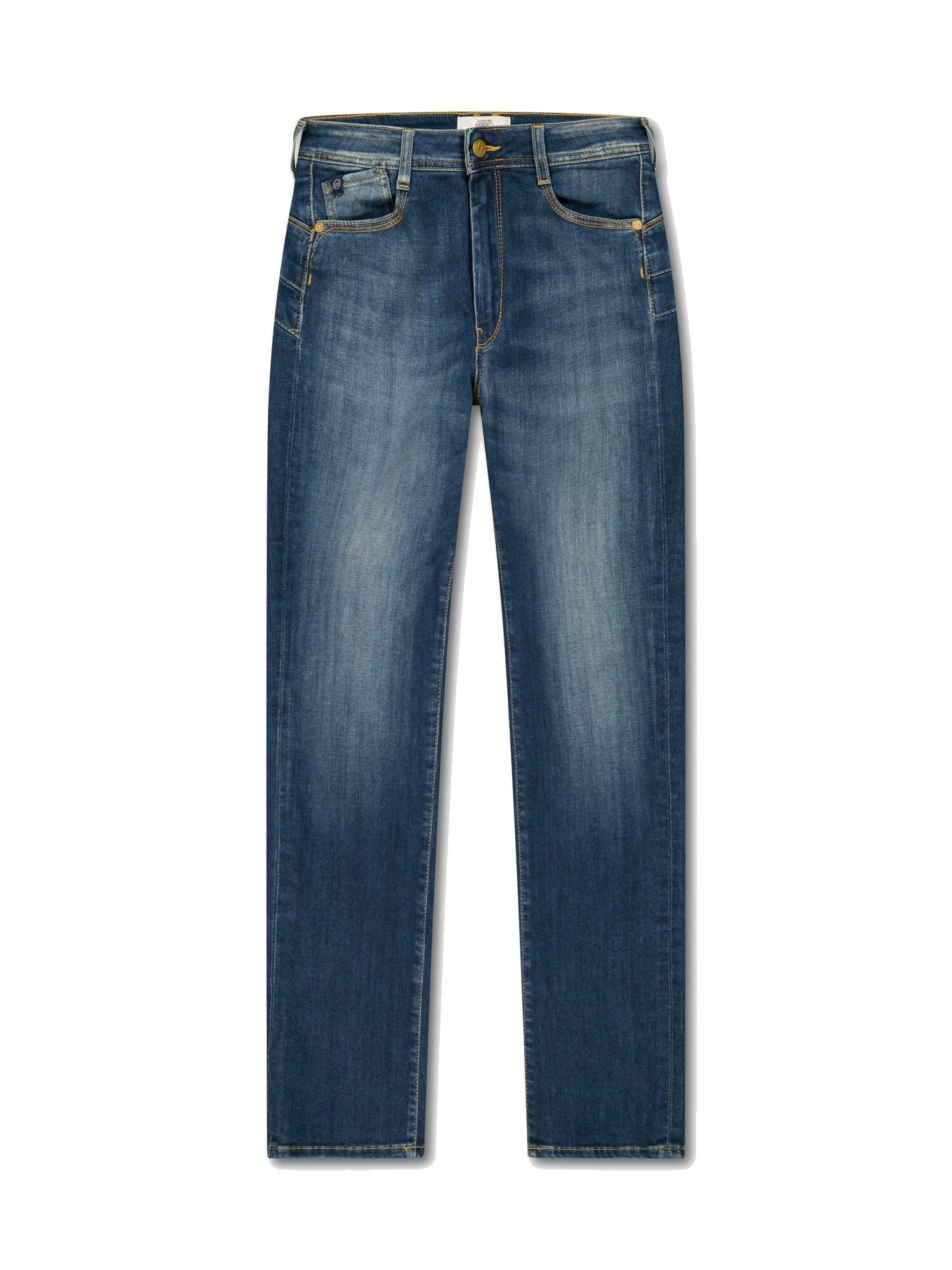 High-waisted straight-leg zip jeans LE TEMPS DES CERISES Blue