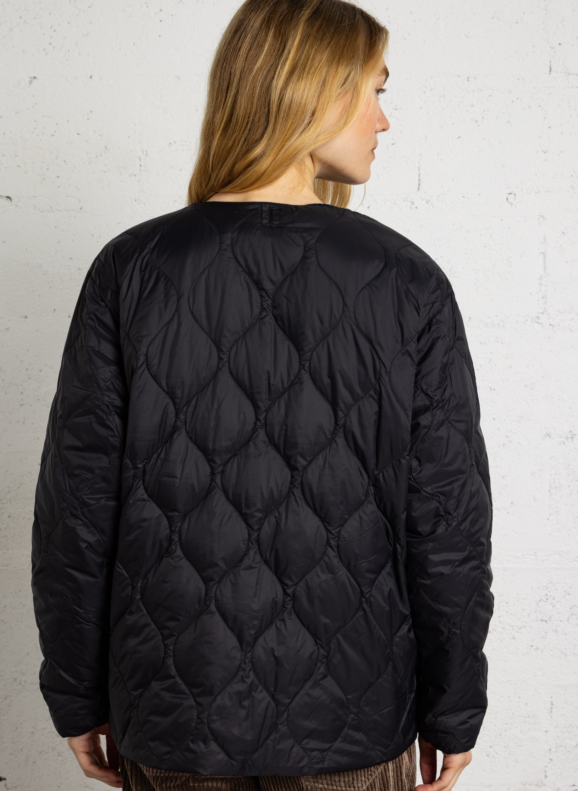 Veste matelassée oversize col rond TAION Noir