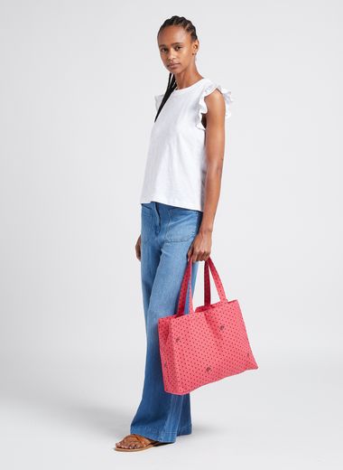 Gingham Cotton Tote Bag  Gabrielle Paris Tote Bag — Hoppe Shoppe