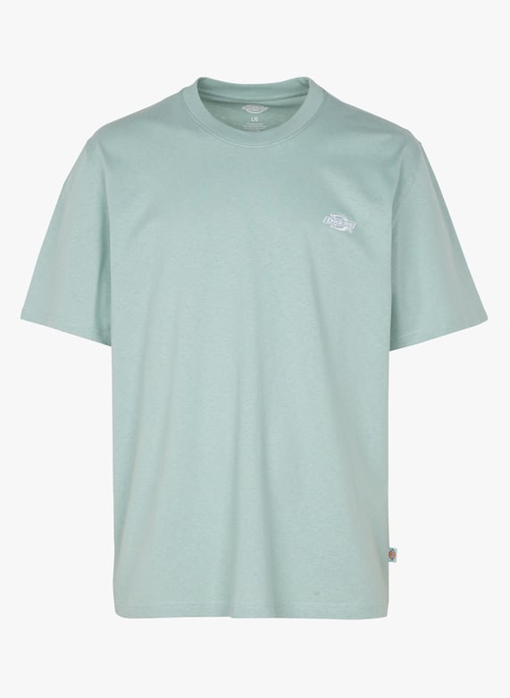 Rundhalsausschnitt t-Shirt aus recycelter baumwollmischung Blue