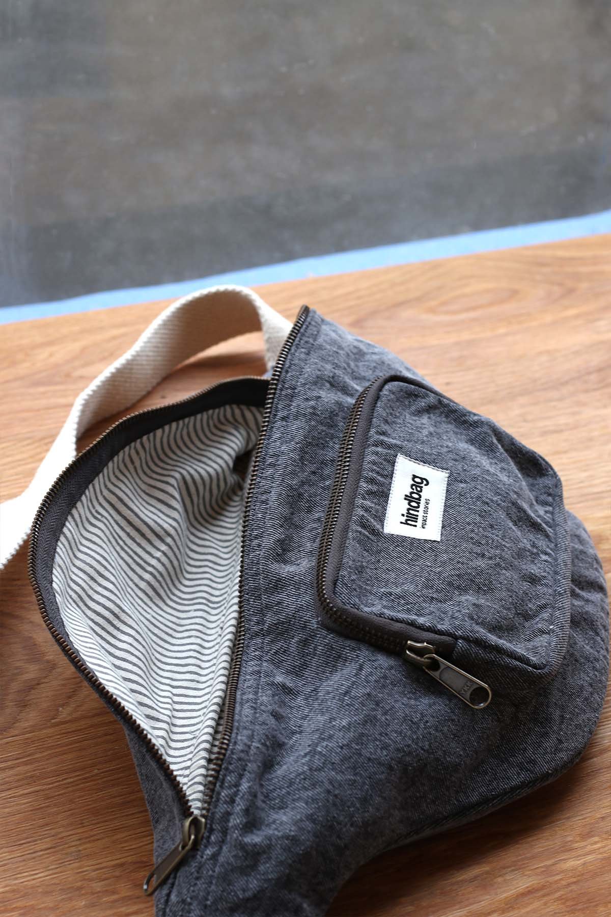Cotton waist bag Grey