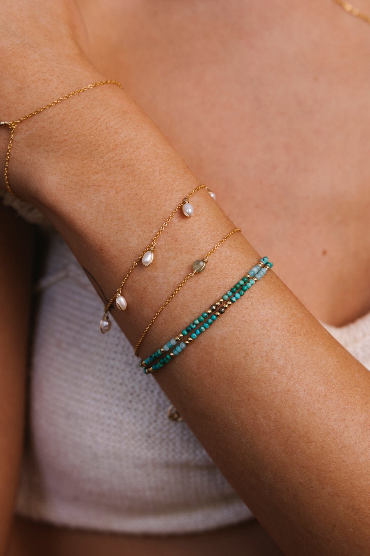 Faraya Beaded Bracelet YAY White