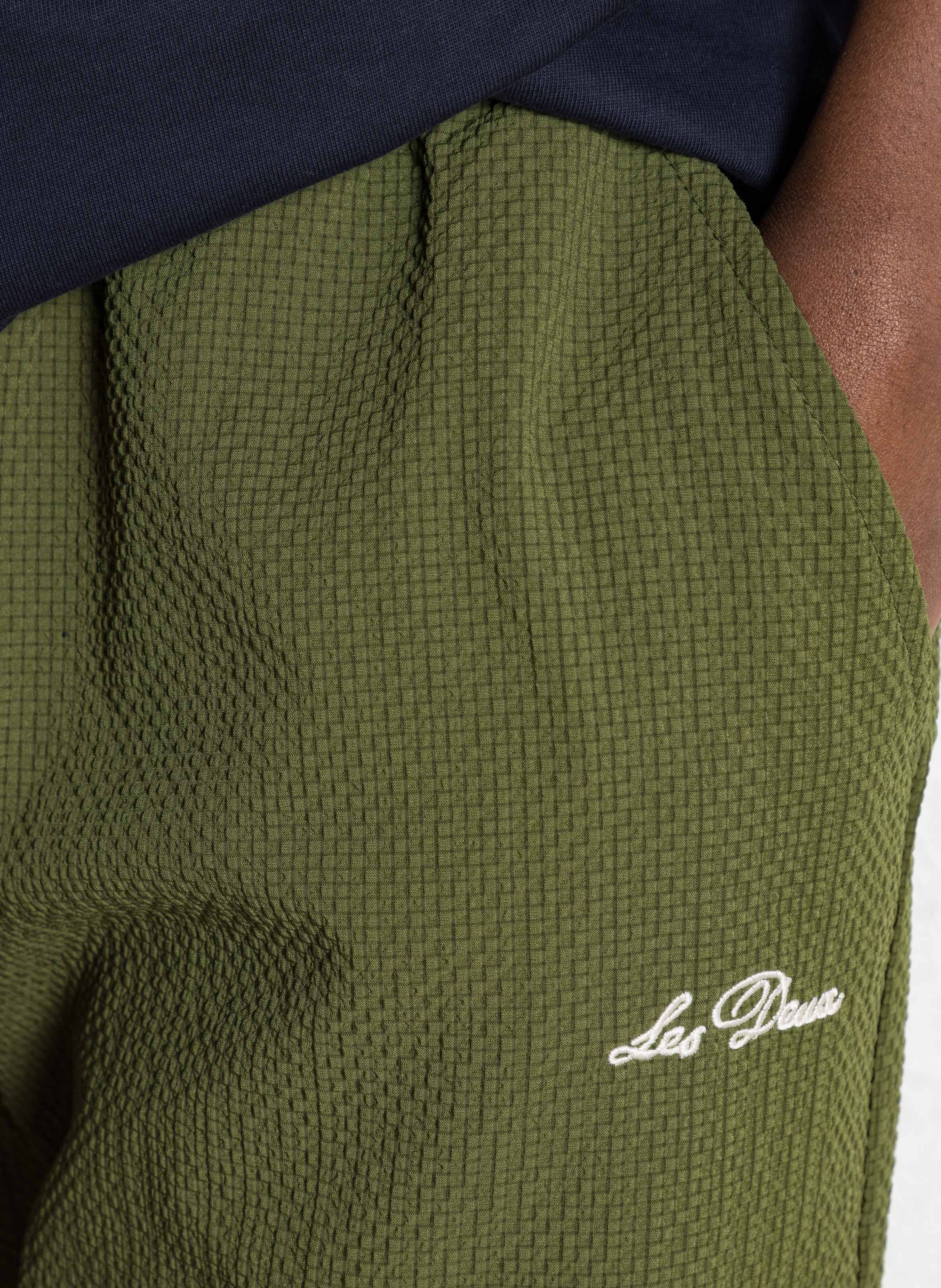 Textured swim shorts LES DEUX Green