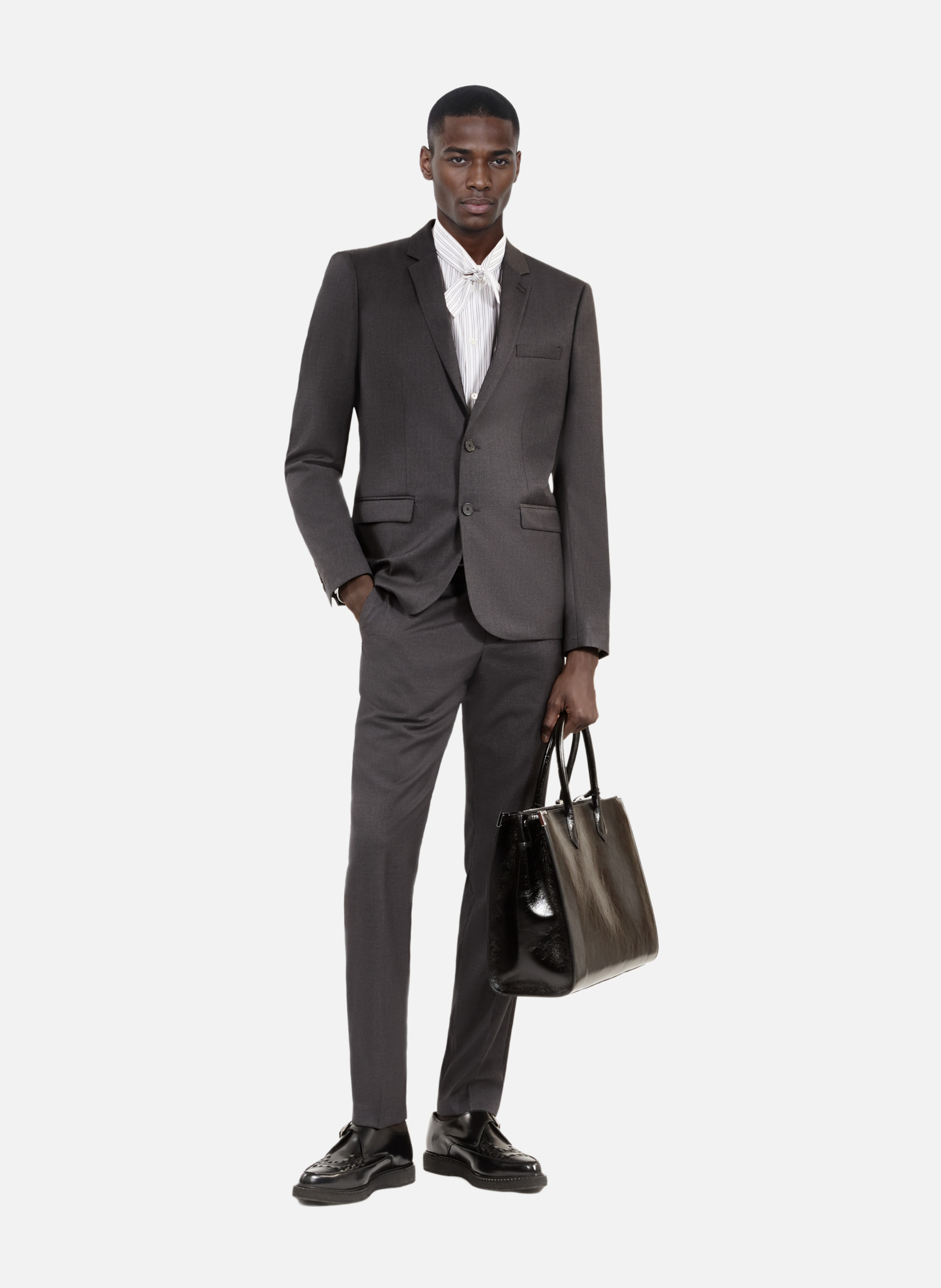 Tailored wool suit jacket with a slim fit THE KOOPLES Grey