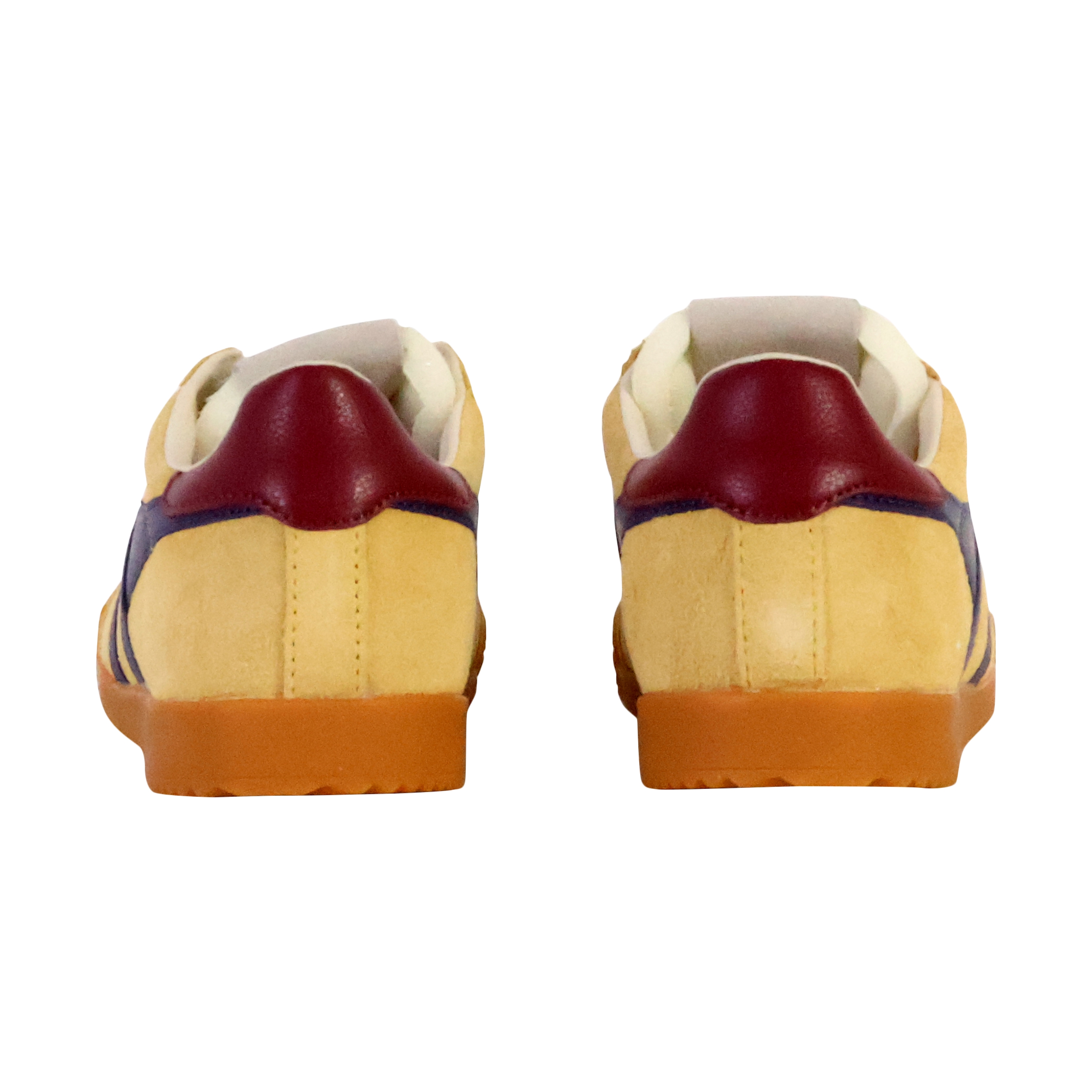 Low leather sneakers Elan Yellow