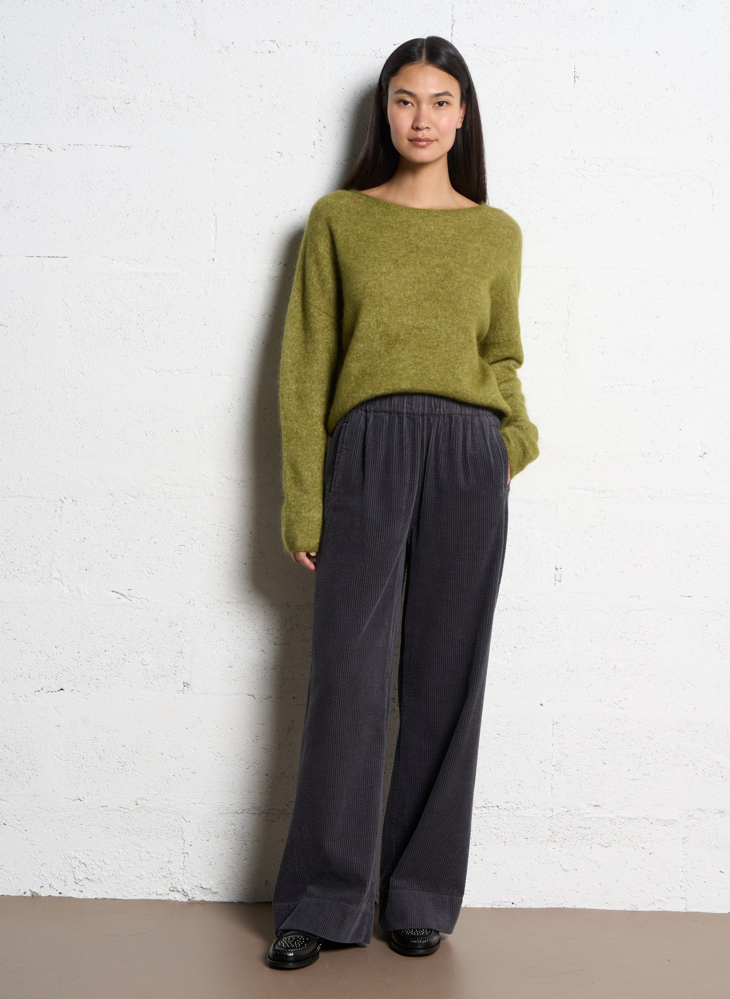 Flared cotton pants JC SOPHIE Black