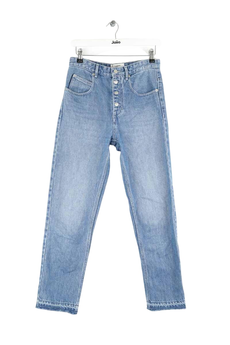 Cotton straight jeans ISABEL MARANT ÉTOILE - SECONDE MAIN Blue