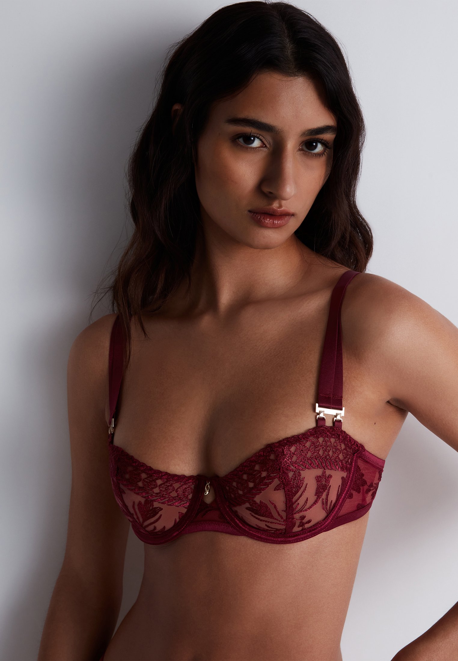 Underwired demi-cup bra AUBADE Red