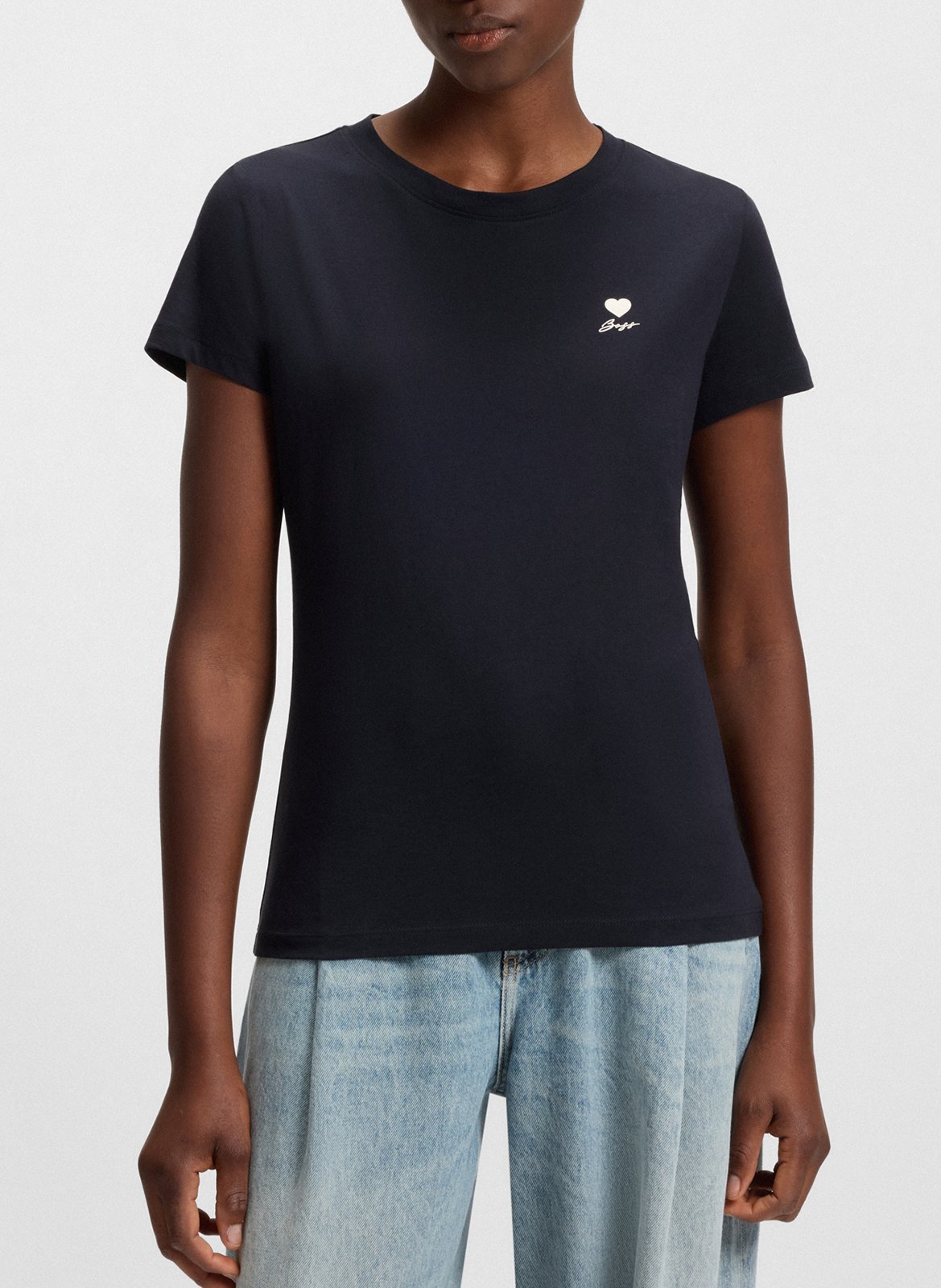 Tee-shirt col rond en coton BOSS