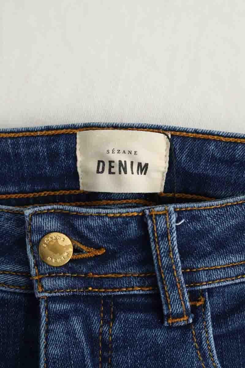 Cotton skinny jeans SEZANE - Seconde main Blue