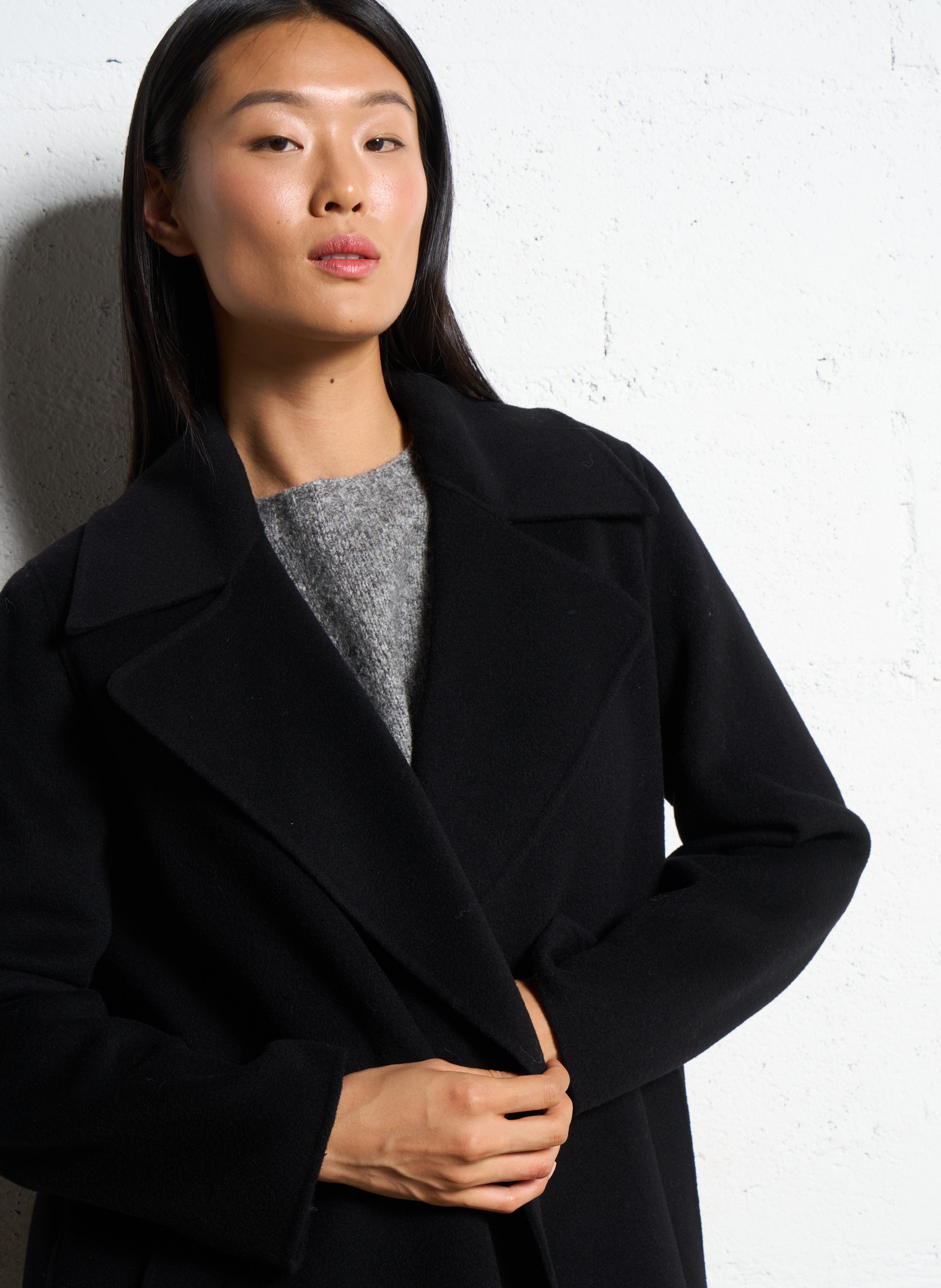 Coat with tailored collar MAX MARA WEEK END Black