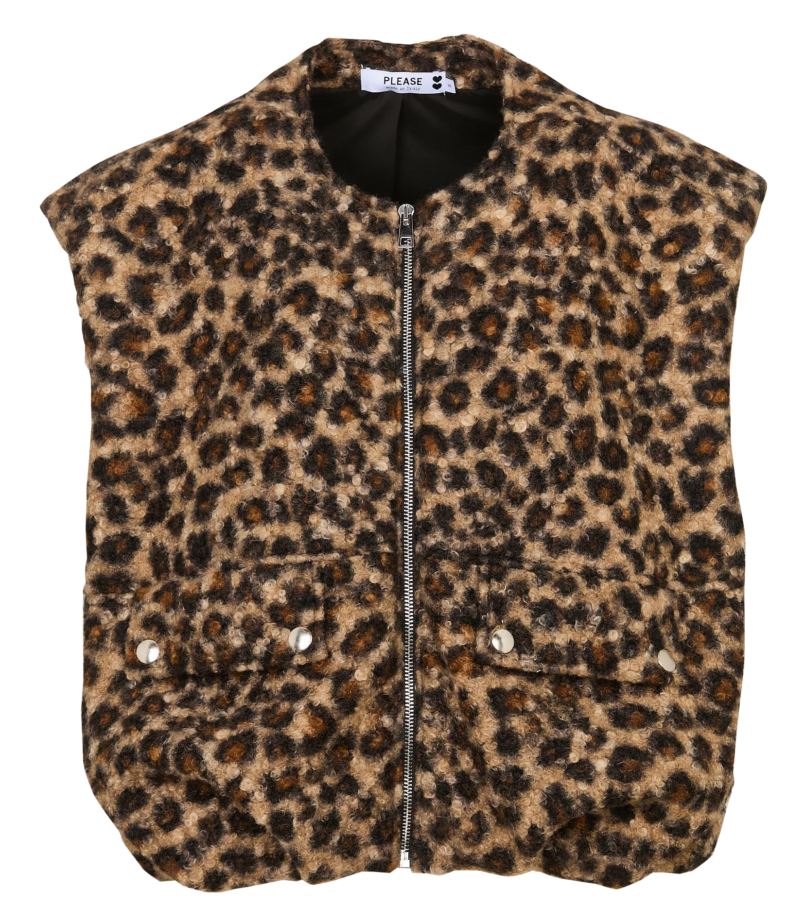 Veste oversize sans manches imprimée PLEASE Multicolore