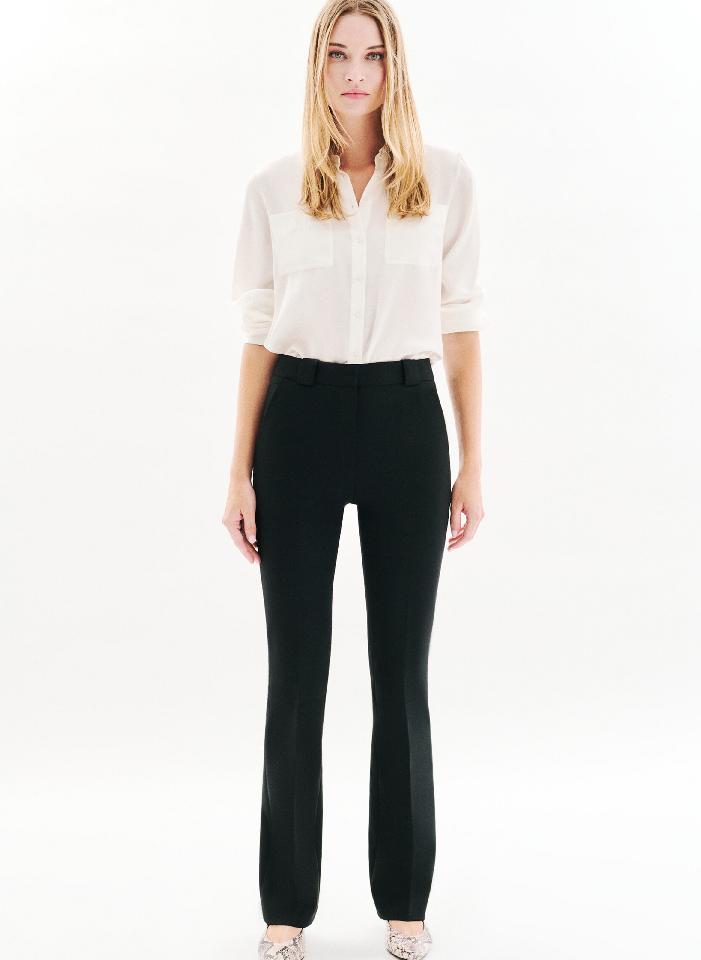Pantalon droit  CAROLL Noir