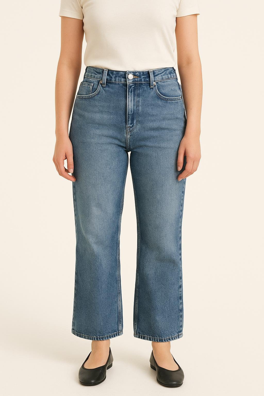 Cropped slim jeans with studs ISABEL MARANT - Seconde Main Blue