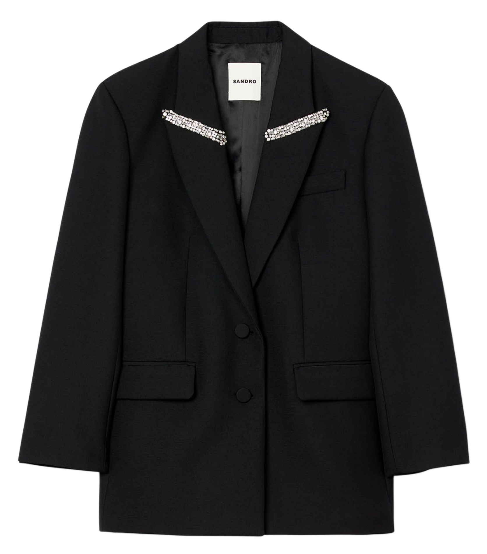Veste de smoking droite  SANDRO Noir