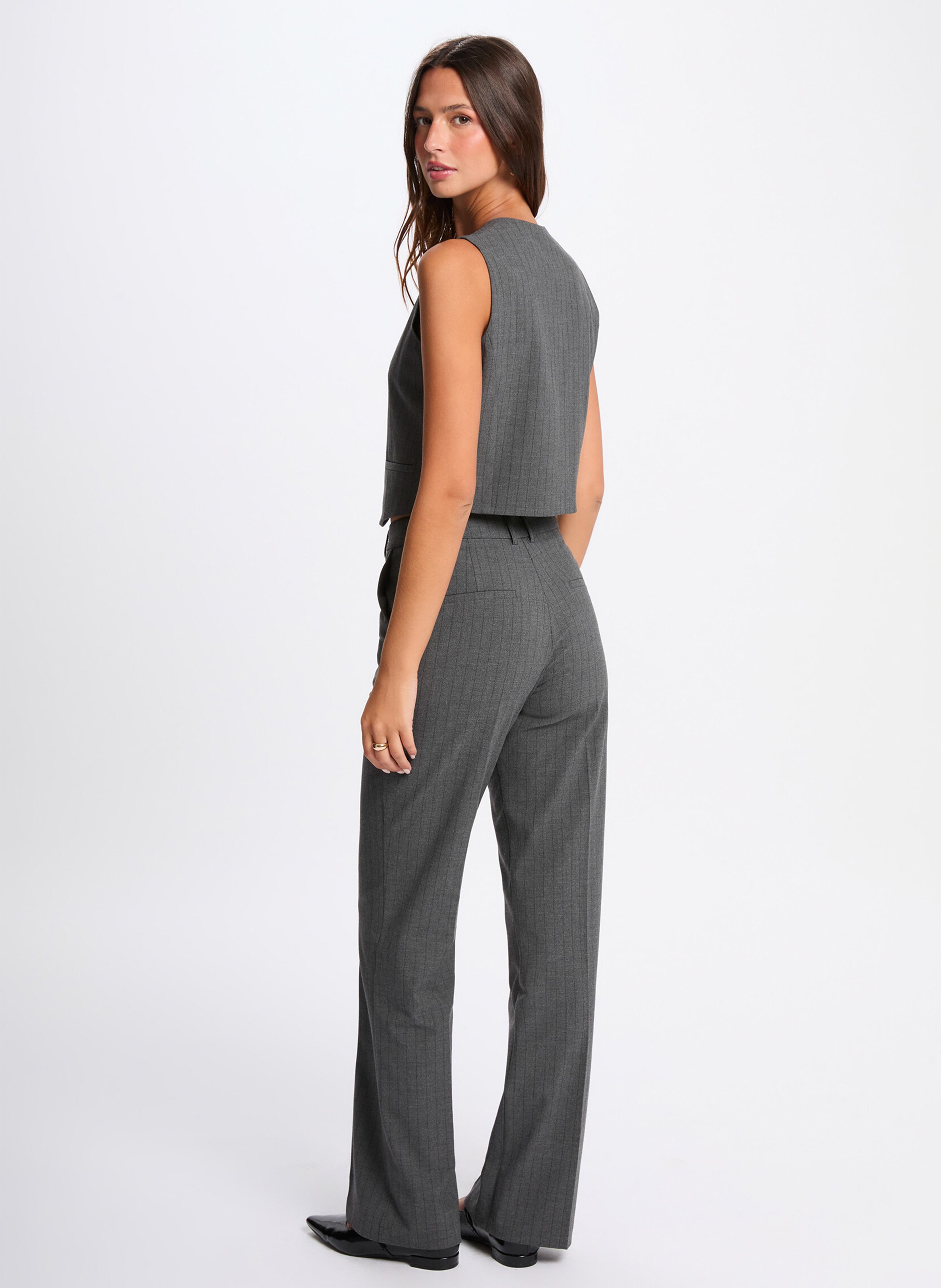 Wide trousers MORGAN Grey