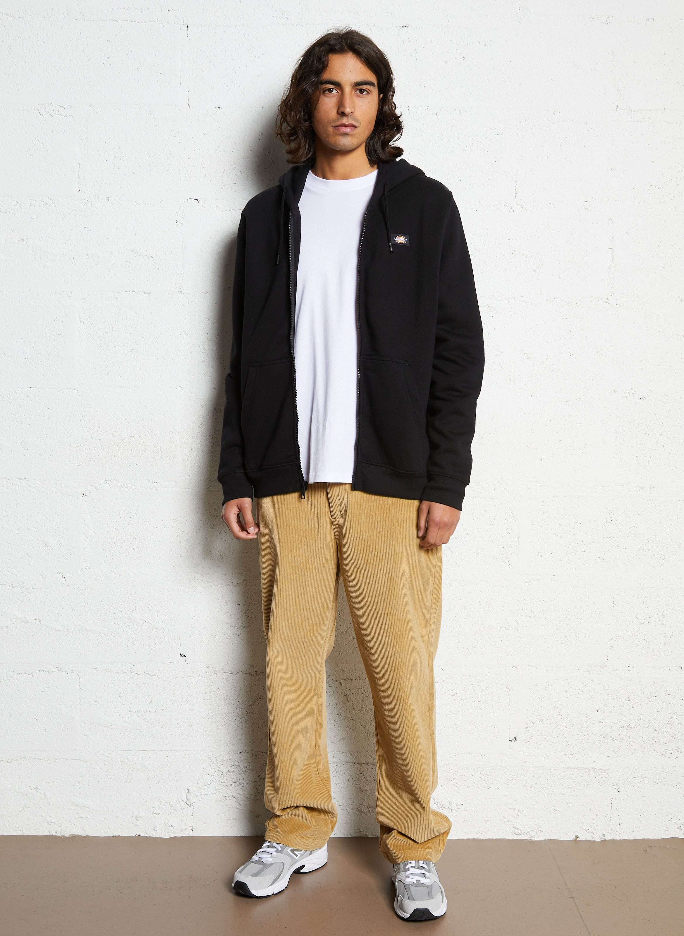 Sweater van katoenmix met capuchon DICKIES Zwart