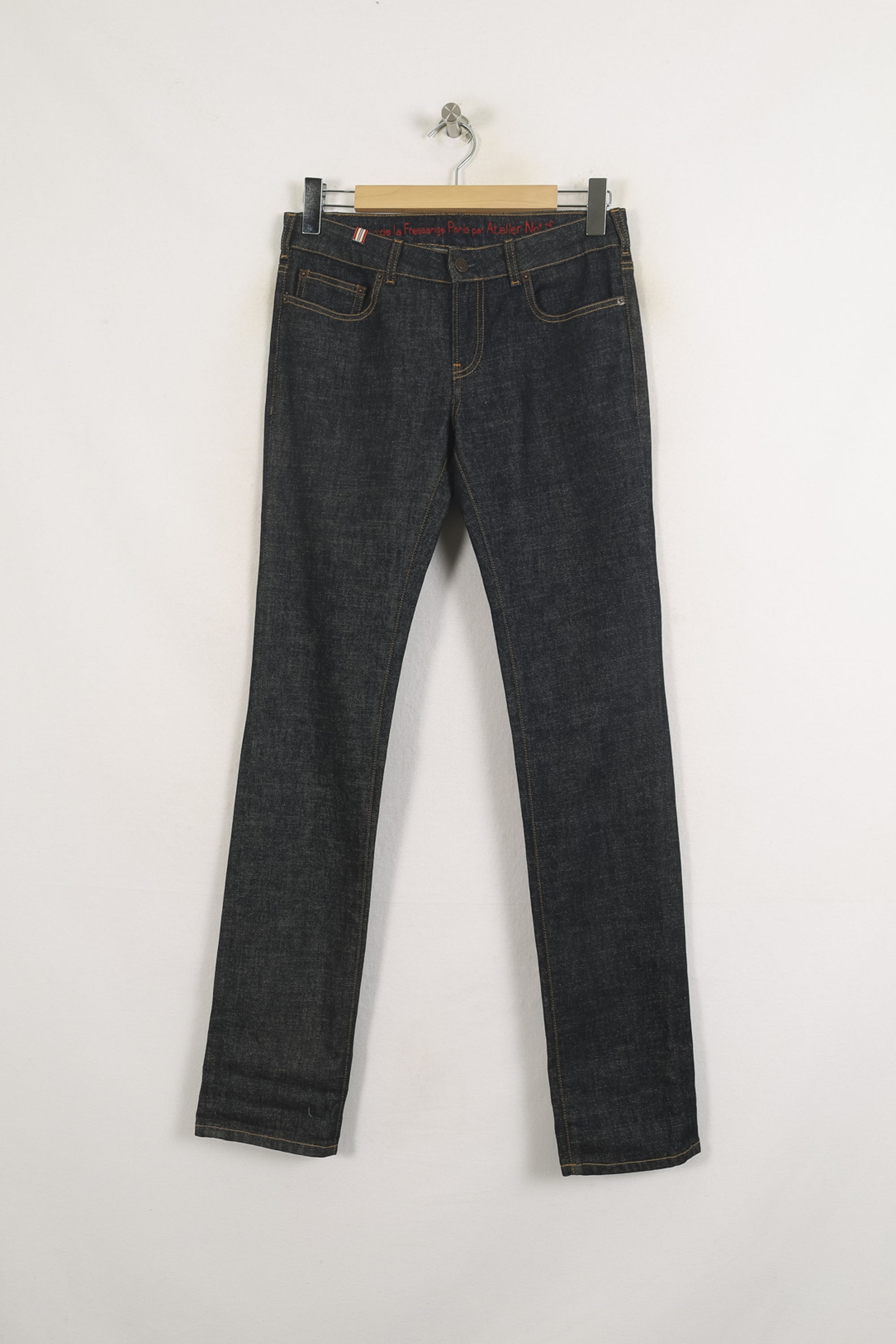 Cropped slim jeans with studs INES DE LA FRESSANGE - Seconde main Blue