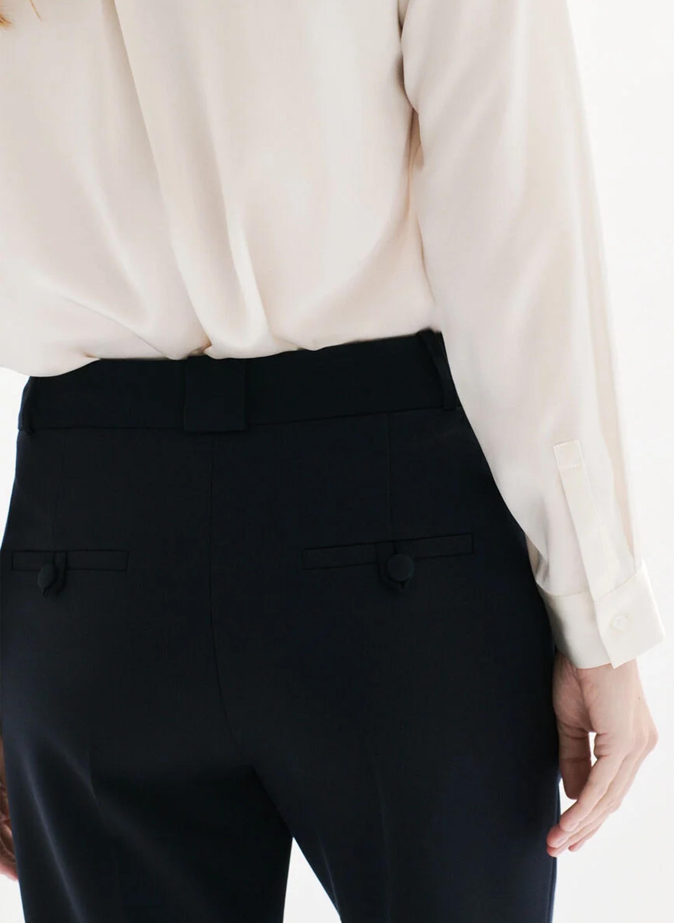 Mid-waist straight-leg pants CAROLL Blue