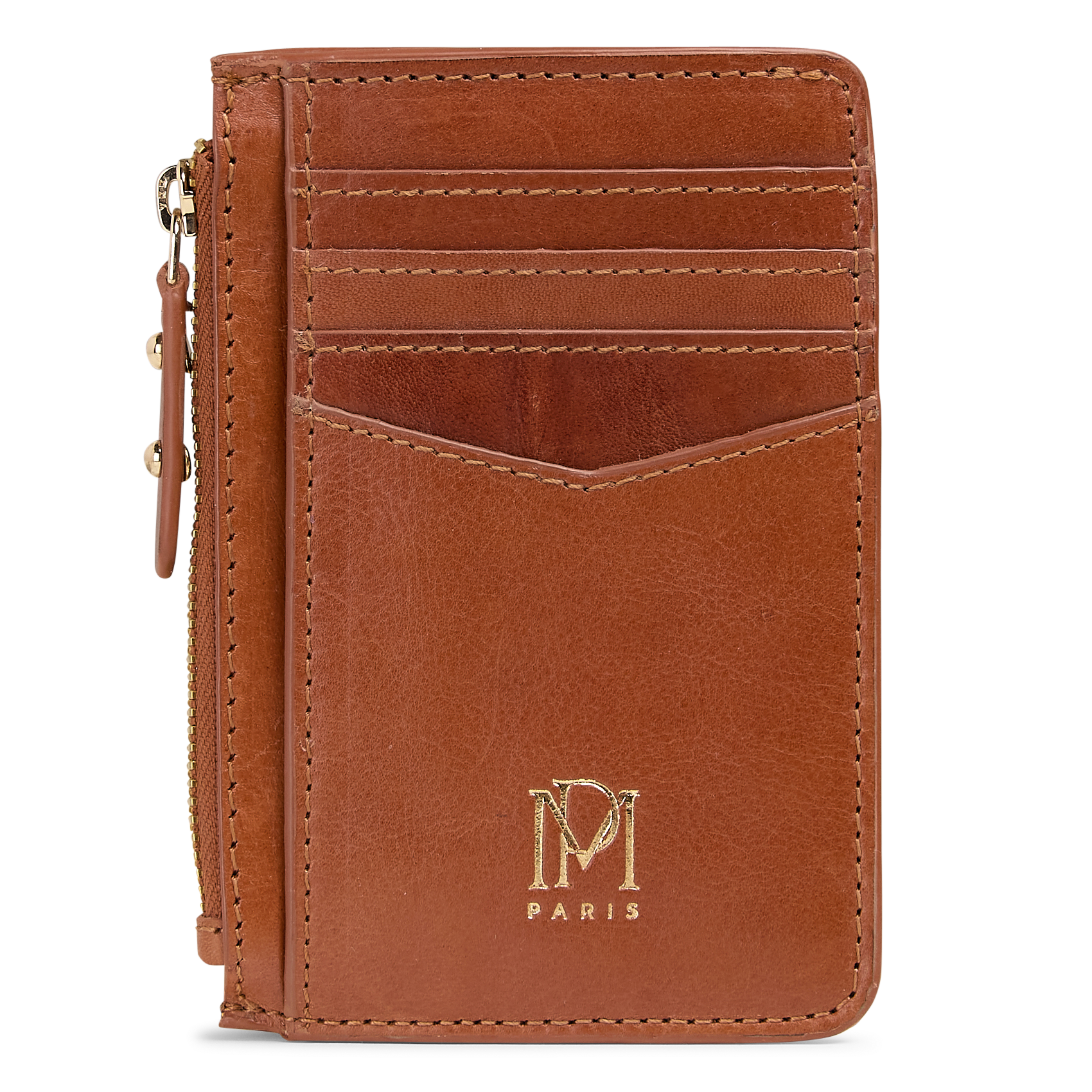 Printed leather card holder PETITE MENDIGOTE