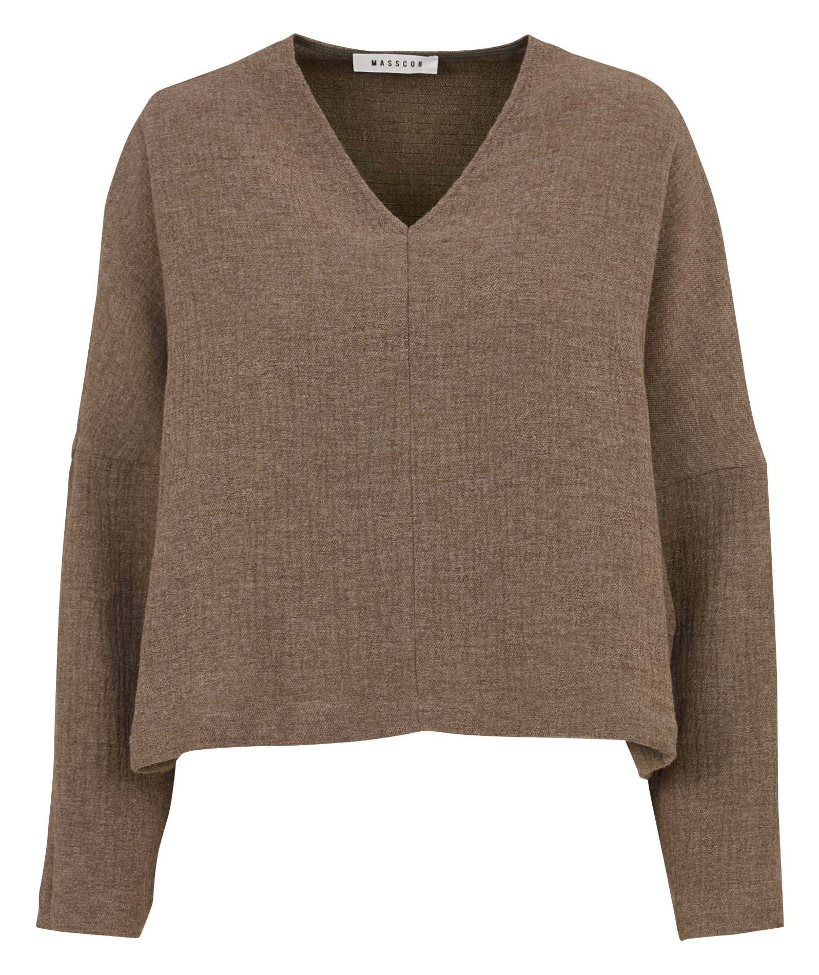 Weit geschnittenes Top mit V-Ausschnitt MASSCOB Braun