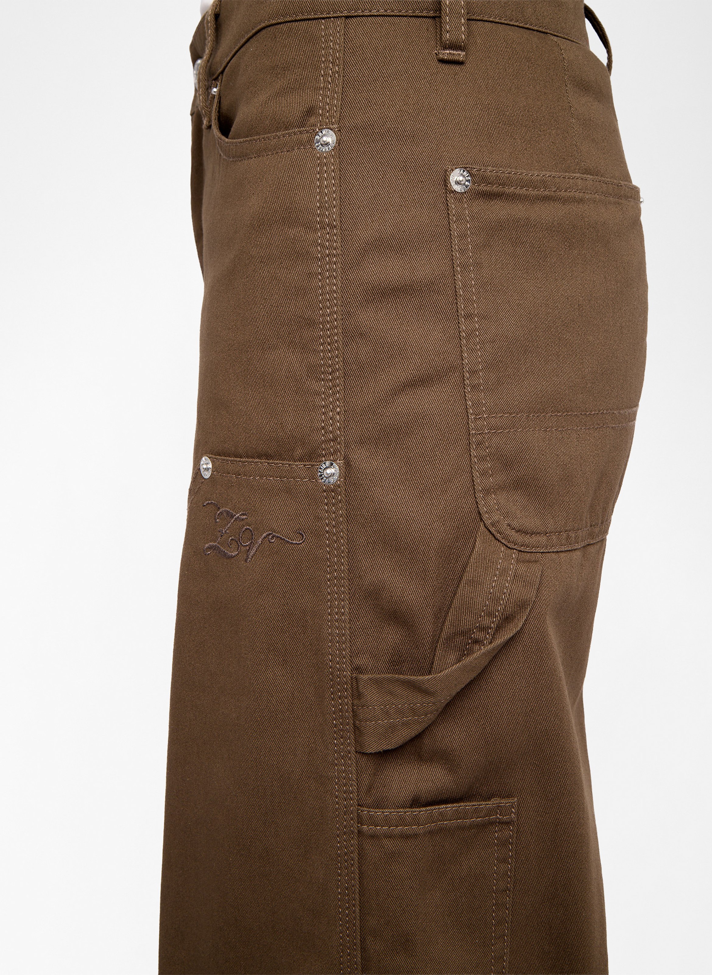 Pantalon droit en coton ZADIG&VOLTAIRE Vert