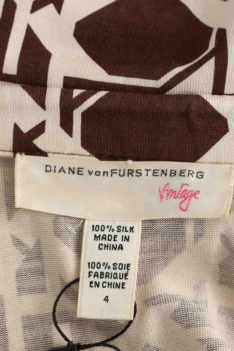 Wrap over top DIANE VON FURSTENBERG - Seconde Main Brown