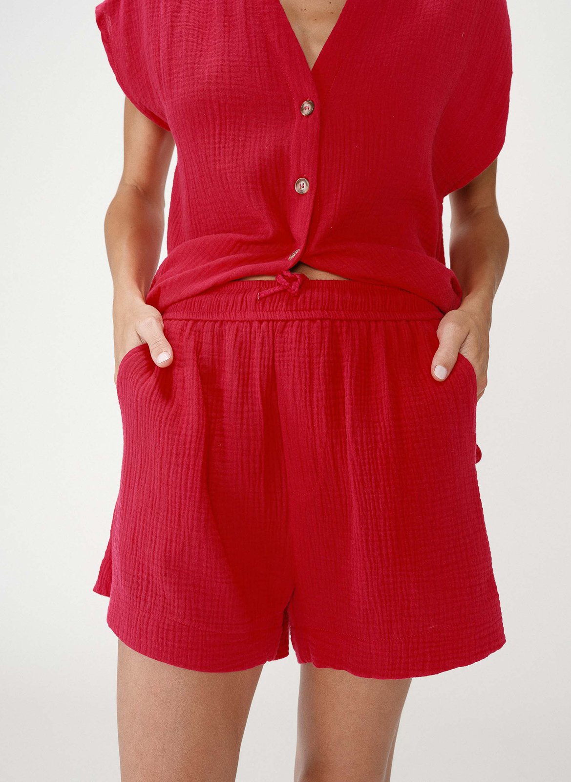 Short droit en coton GRACE ET MILA Rose