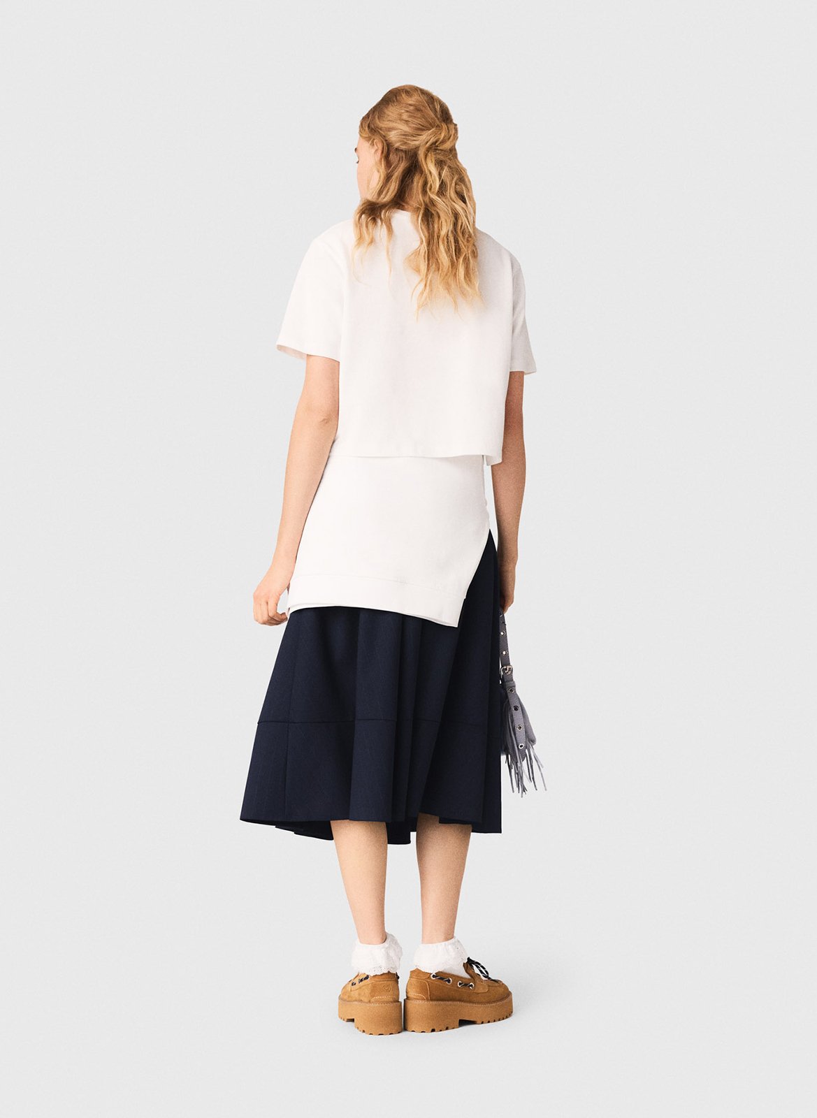 Tee-shirt col rond imprimé MAJE Blanc