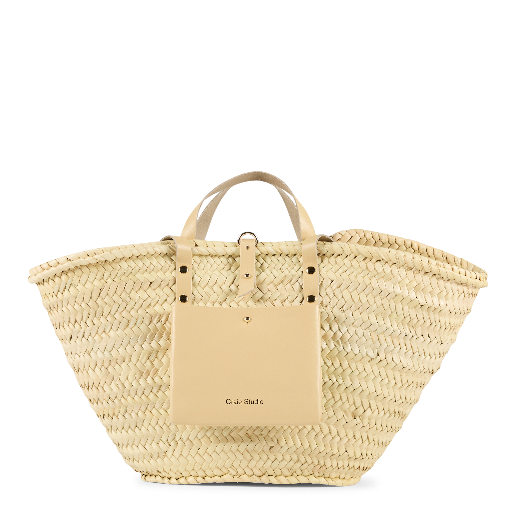 Gevlochten mand van doum CRAIE STUDIO Beige