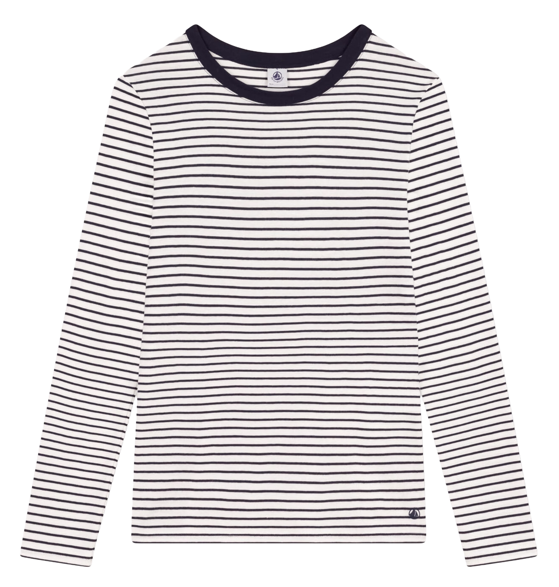Recht T-shirt met ronde hals en strepen PETIT BATEAU Veelkleurig
